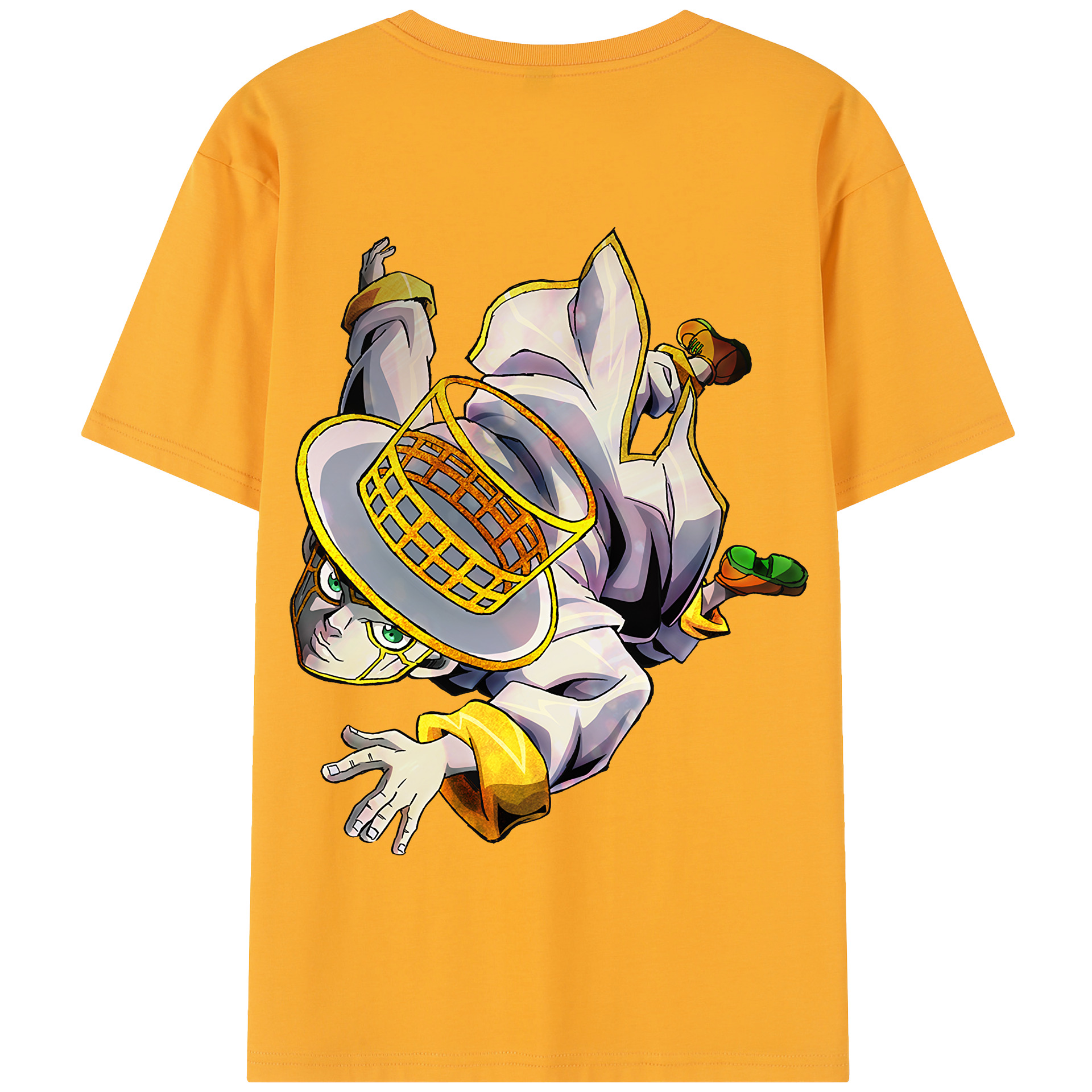 （画像用） ジョジョの奇妙な冒険 岸辺 露伴（きしべ ろはん） JoJo's Bizarre Adventure Rohan Kishibe 綿100％半袖Tシャツ（背面プリント）