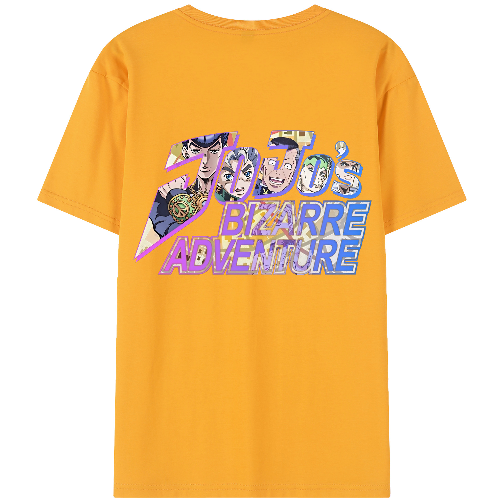 （画像用） ジョジョの奇妙な冒険 JoJo's Bizarre Adventure 綿100％半袖Tシャツ（背面プリント）