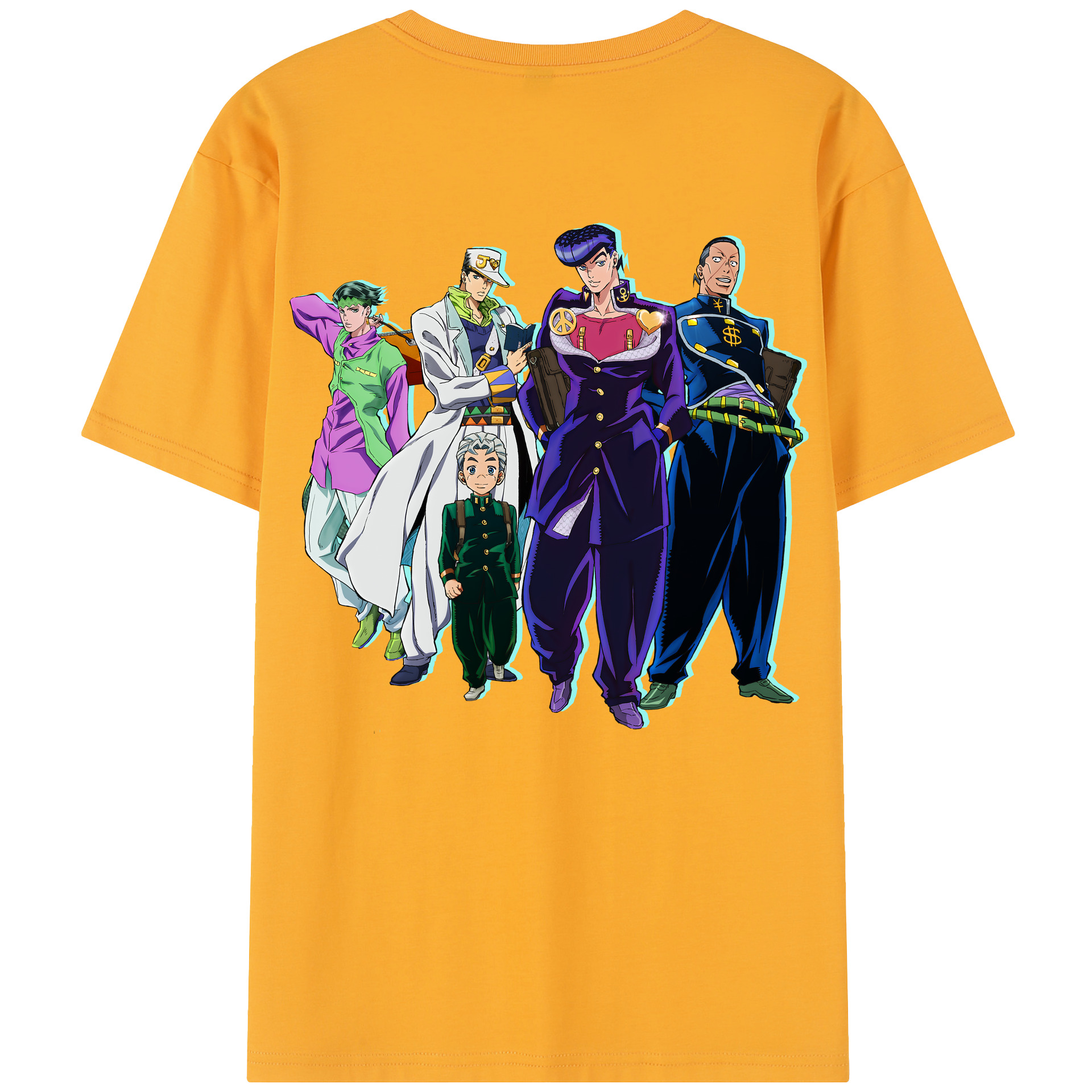（画像用） ジョジョの奇妙な冒険 JoJo's Bizarre Adventure 綿100％半袖Tシャツ（背面プリント）