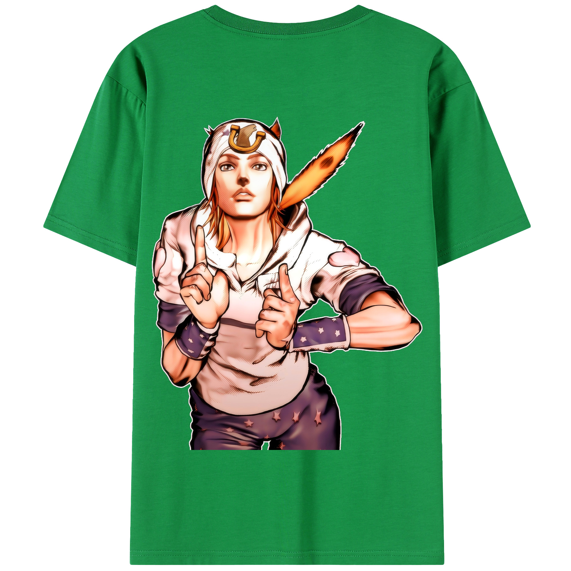 （画像用） ジョジョの奇妙な冒険 ジョナサン?ジョースター JoJo's Bizarre Adventure Jonathan Joestar 綿100％半袖Tシャツ（背面プリント）