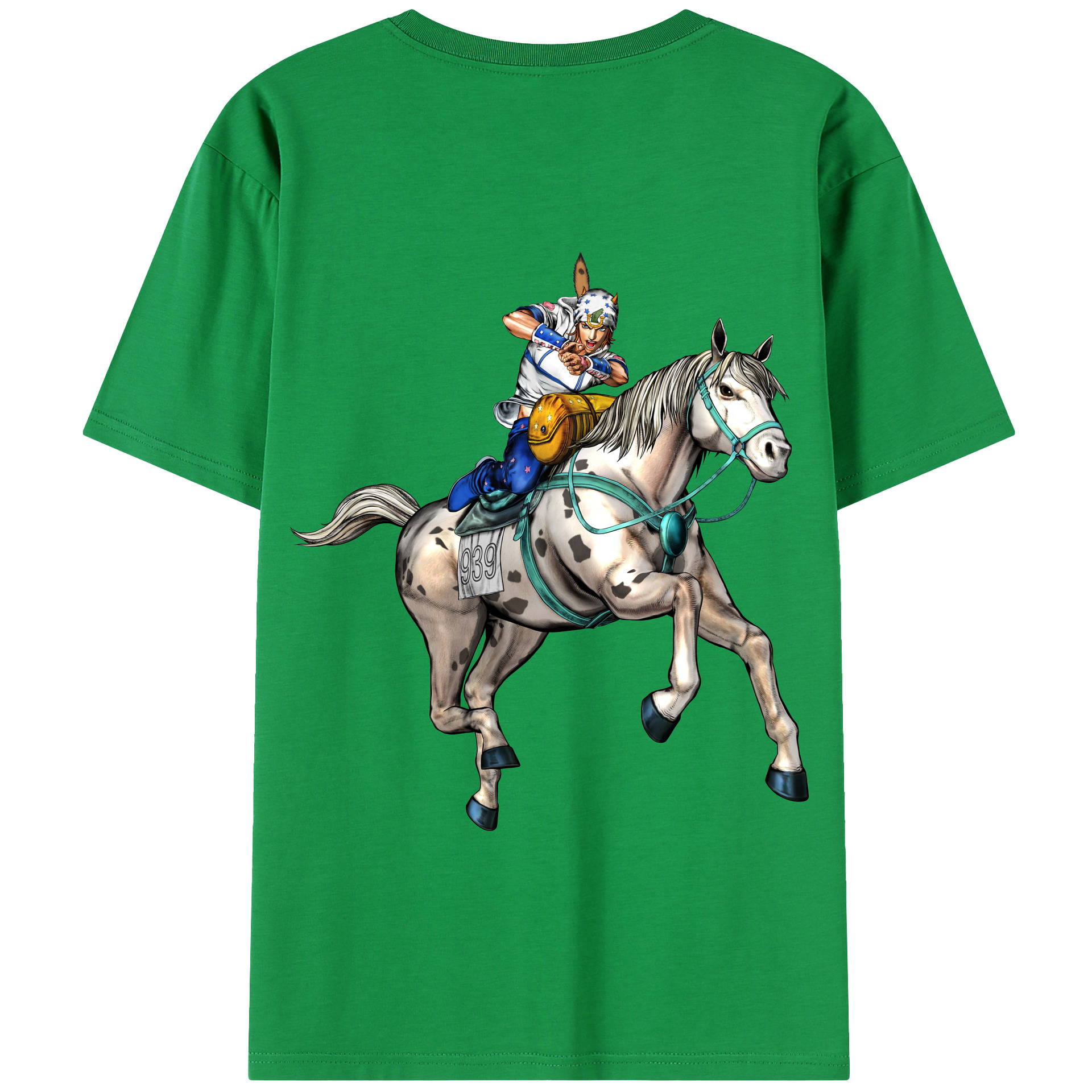 （画像用） ジョジョの奇妙な冒険 ジョナサン?ジョースター JoJo's Bizarre Adventure Jonathan Joestar 綿100％半袖Tシャツ（背面プリント）
