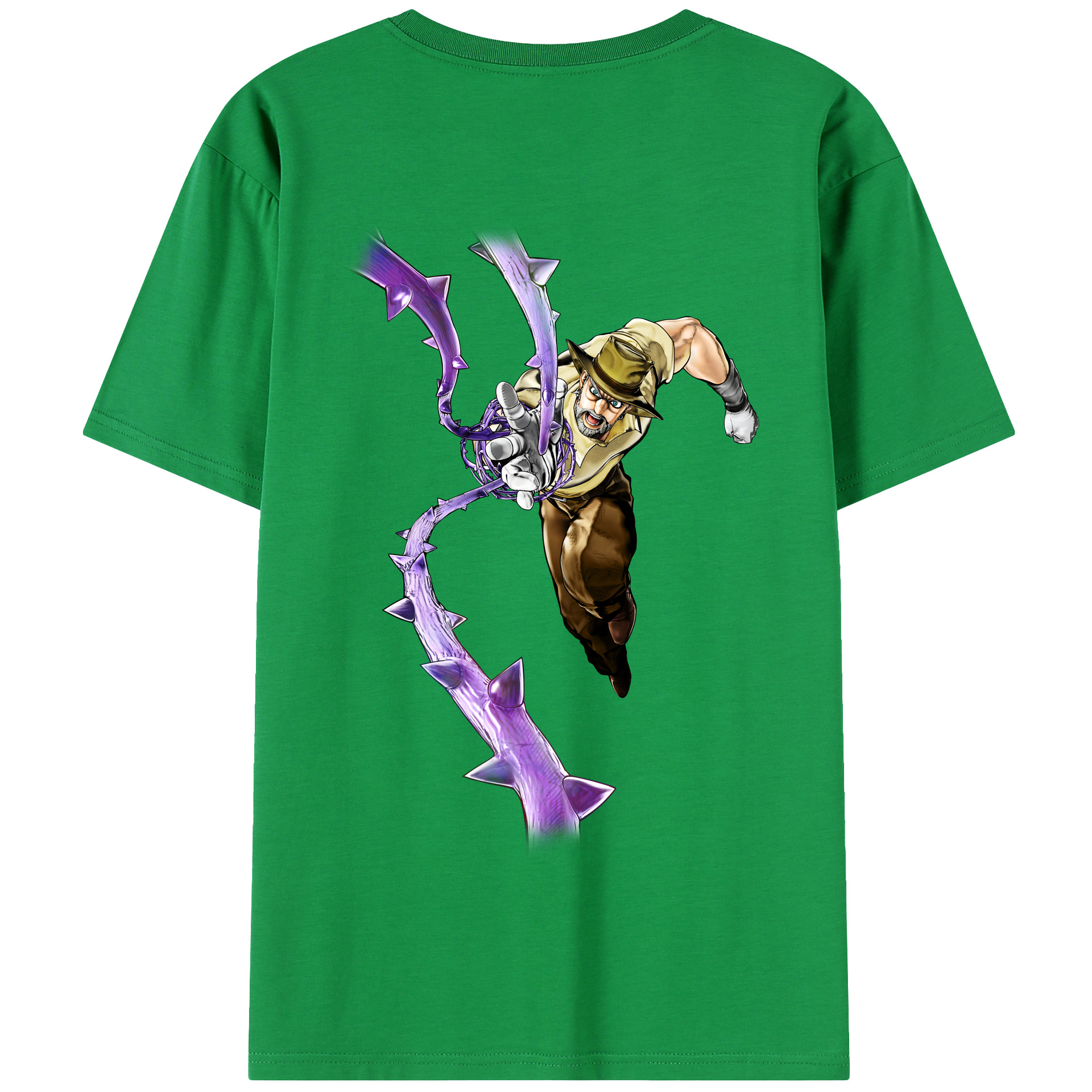 （画像用） ジョジョの奇妙な冒険 ジョセフ?ジョースター JoJo's Bizarre Adventure Joseph Joestar 綿100％半袖Tシャツ（背面プリント）