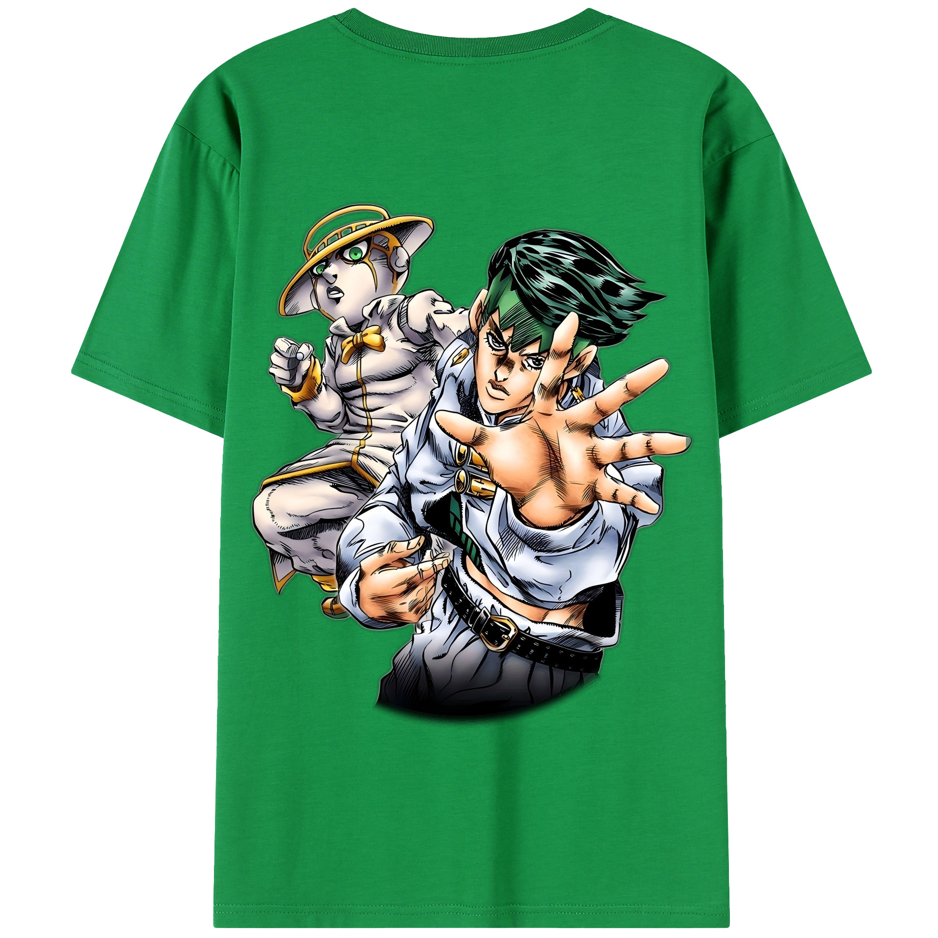 （画像用） ジョジョの奇妙な冒険 岸辺 露伴（きしべ ろはん） JoJo's Bizarre Adventure Rohan Kishibe 綿100％半袖Tシャツ（背面プリント）