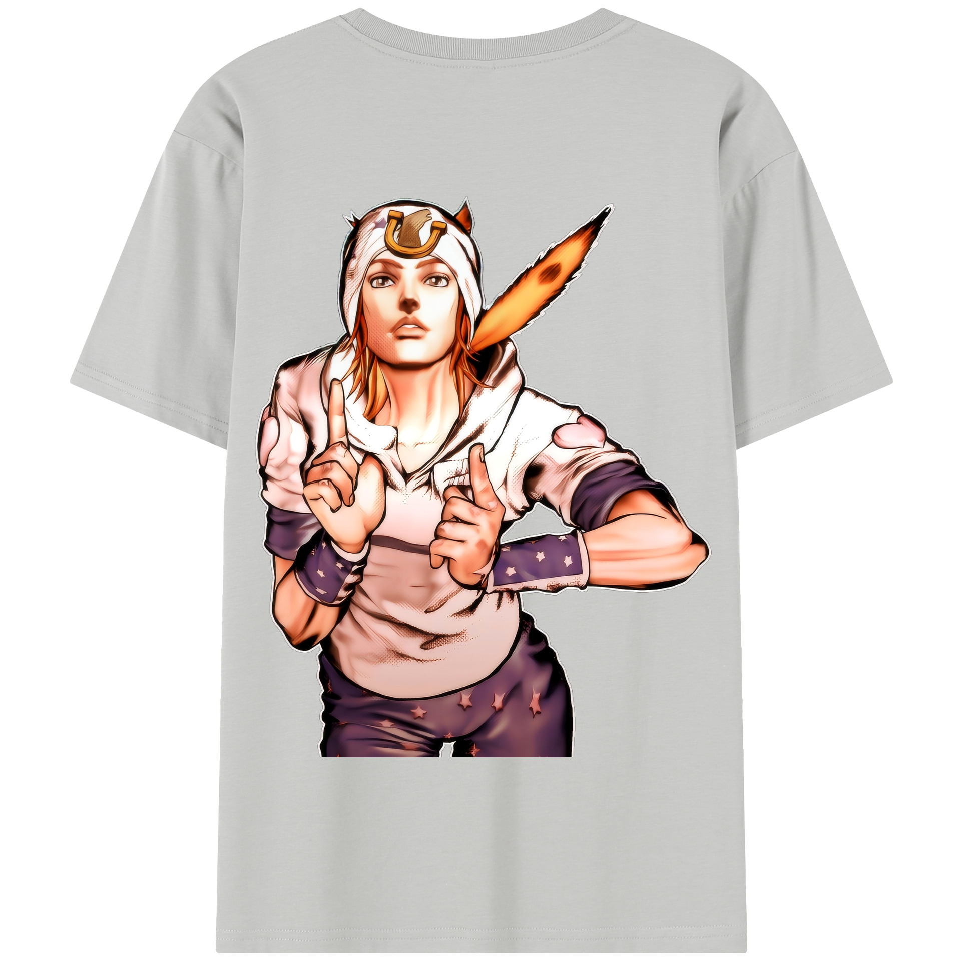 （画像用） ジョジョの奇妙な冒険 ジョナサン?ジョースター JoJo's Bizarre Adventure Jonathan Joestar 綿100％半袖Tシャツ（背面プリント）