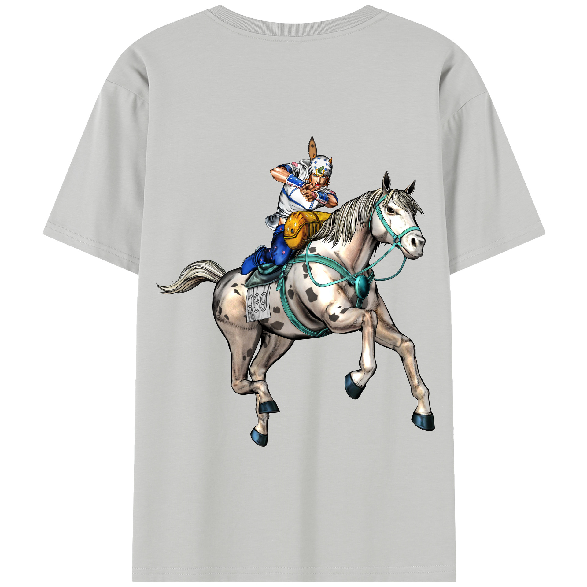 （画像用） ジョジョの奇妙な冒険 ジョナサン?ジョースター JoJo's Bizarre Adventure Jonathan Joestar 綿100％半袖Tシャツ（背面プリント）