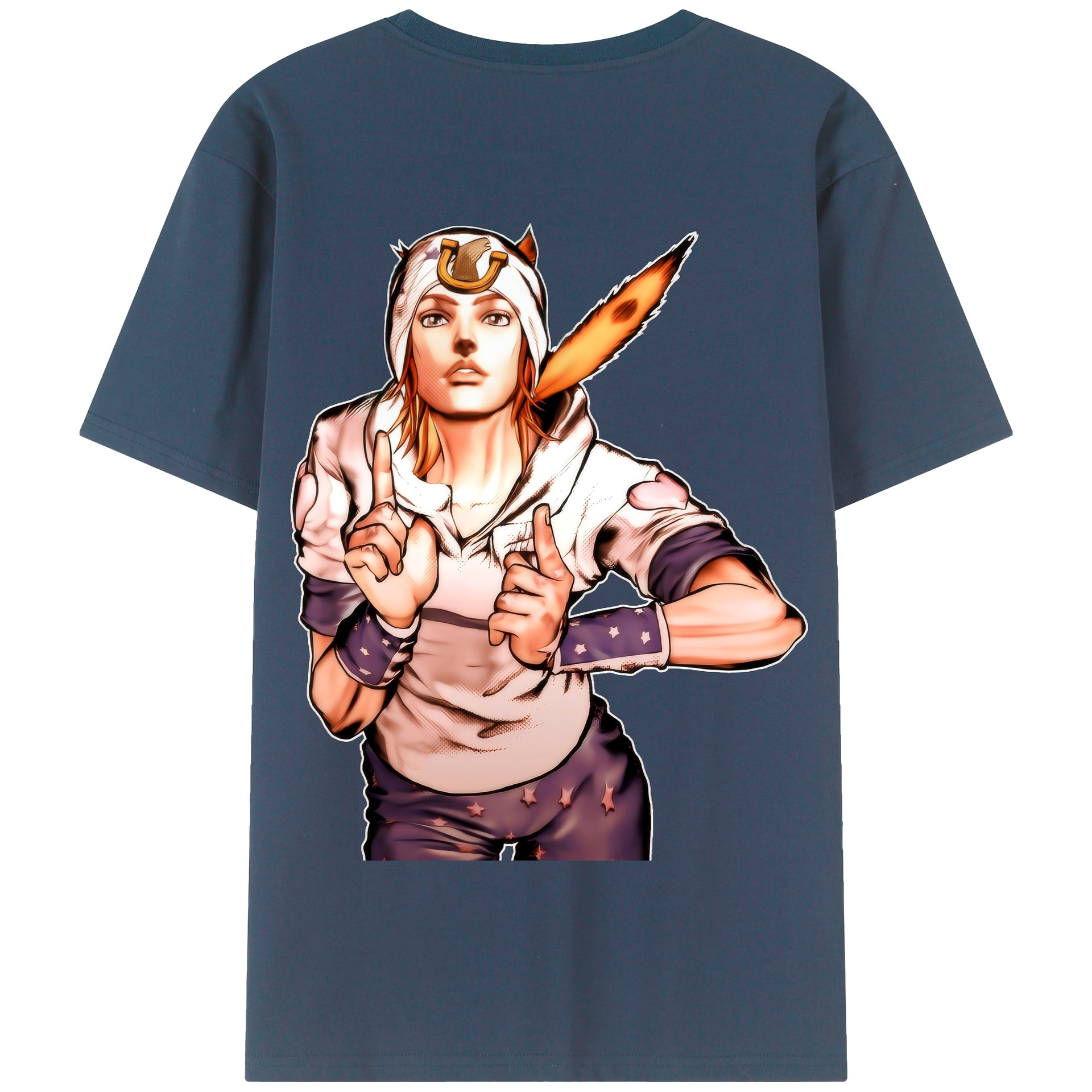 （画像用） ジョジョの奇妙な冒険 ジョナサン?ジョースター JoJo's Bizarre Adventure Jonathan Joestar 綿100％半袖Tシャツ（背面プリント）
