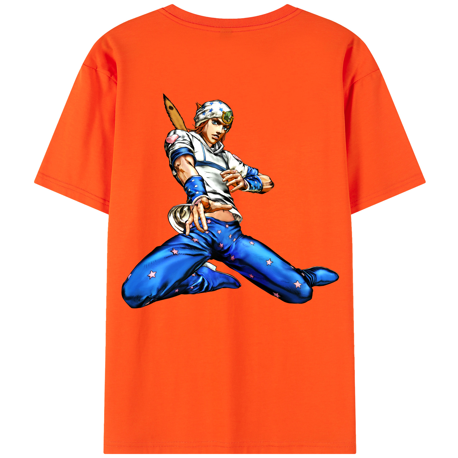 （画像用） ジョジョの奇妙な冒険 ジョナサン?ジョースター JoJo's Bizarre Adventure Jonathan Joestar 綿100％半袖Tシャツ（背面プリント）