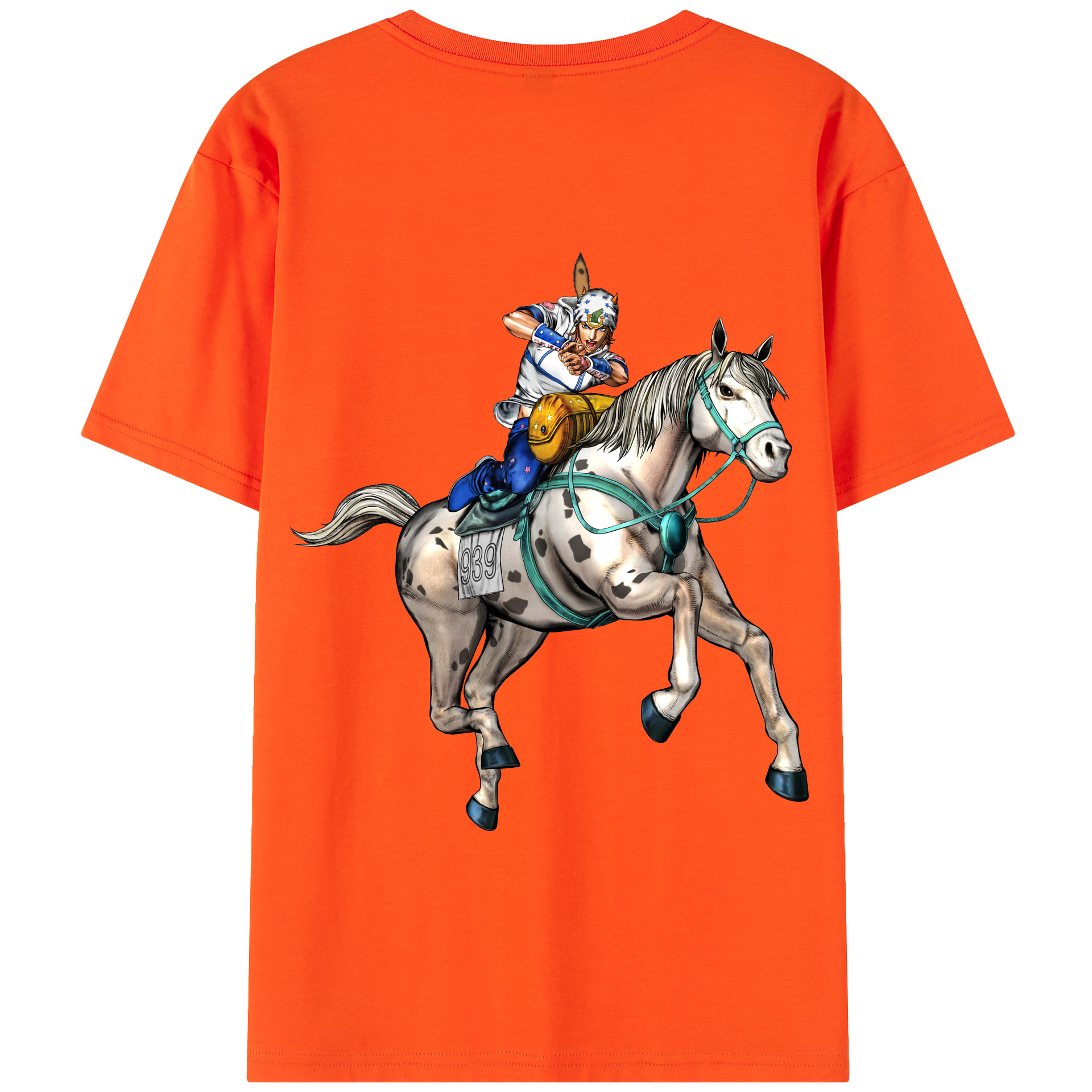 （画像用） ジョジョの奇妙な冒険 ジョナサン?ジョースター JoJo's Bizarre Adventure Jonathan Joestar 綿100％半袖Tシャツ（背面プリント）