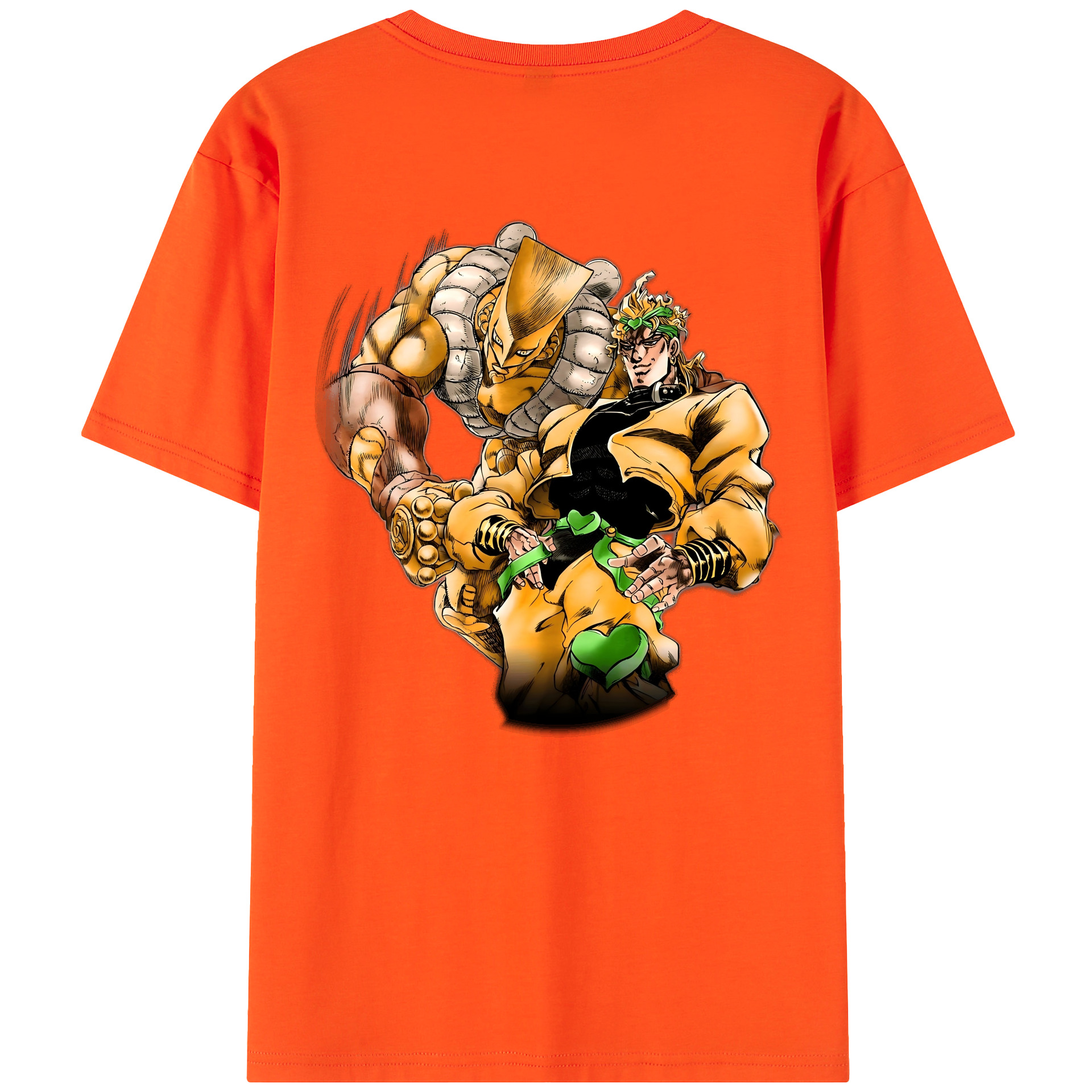 （画像用） ジョジョの奇妙な冒険 ディオ?ブランドー JoJo's Bizarre Adventure Dio Brando 綿100％半袖Tシャツ（背面プリント）