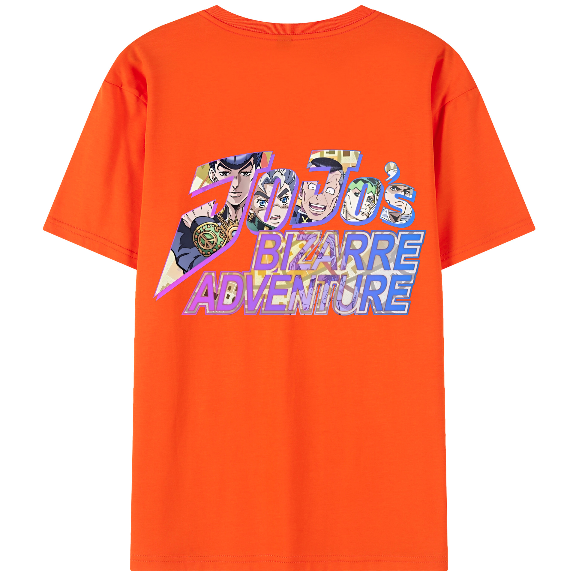 （画像用） ジョジョの奇妙な冒険 JoJo's Bizarre Adventure 綿100％半袖Tシャツ（背面プリント）