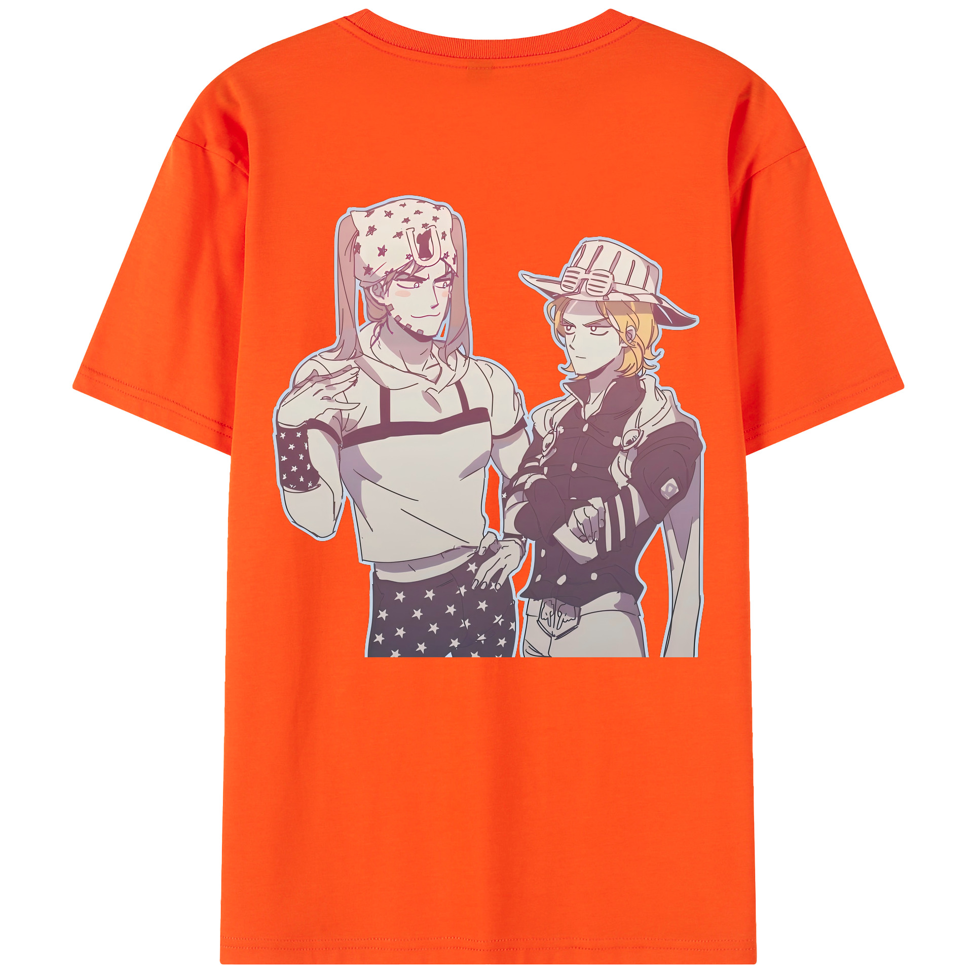 （画像用） ジョジョの奇妙な冒険 JoJo's Bizarre Adventure 綿100％半袖Tシャツ（背面プリント）