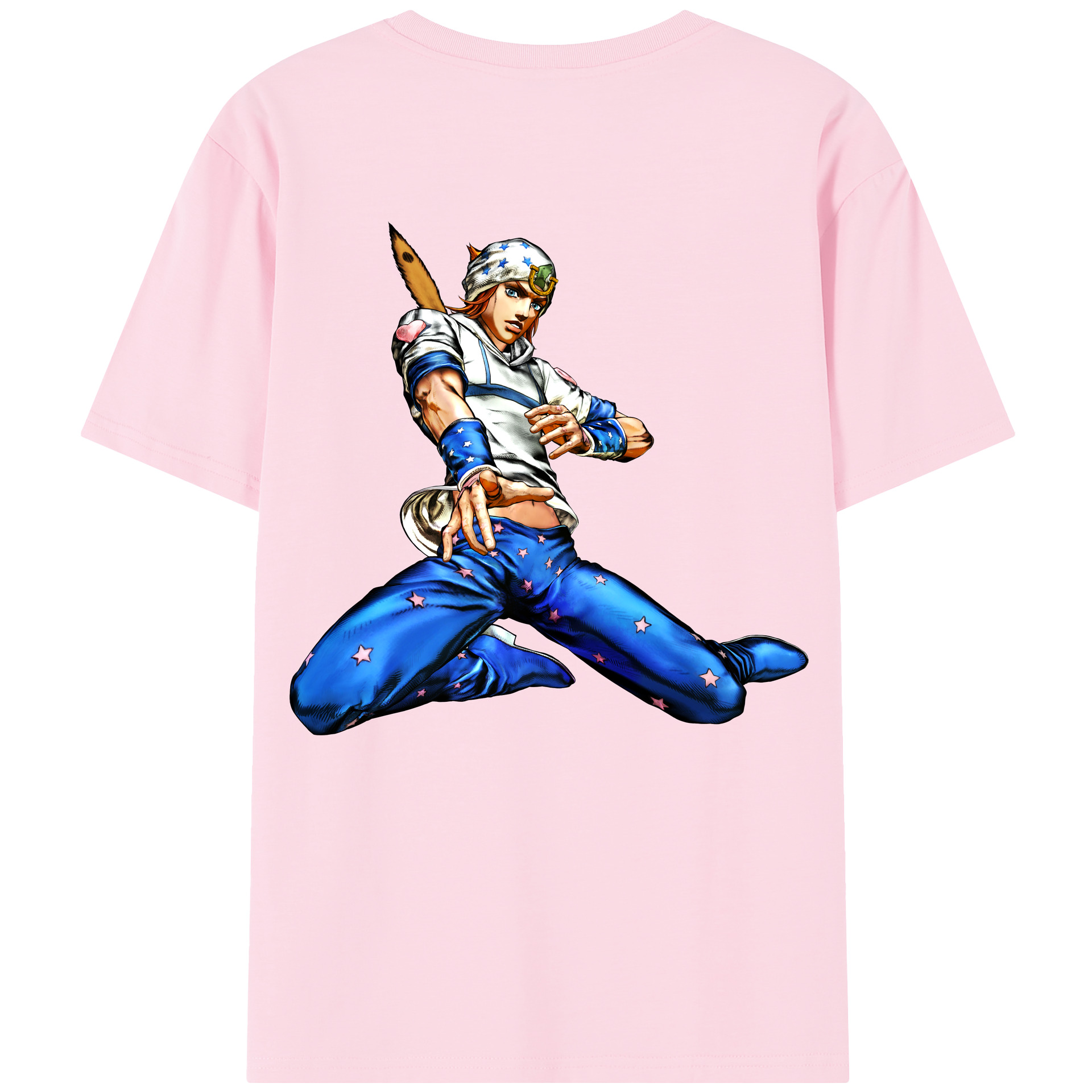 （画像用） ジョジョの奇妙な冒険 ジョナサン?ジョースター JoJo's Bizarre Adventure Jonathan Joestar 綿100％半袖Tシャツ（背面プリント）