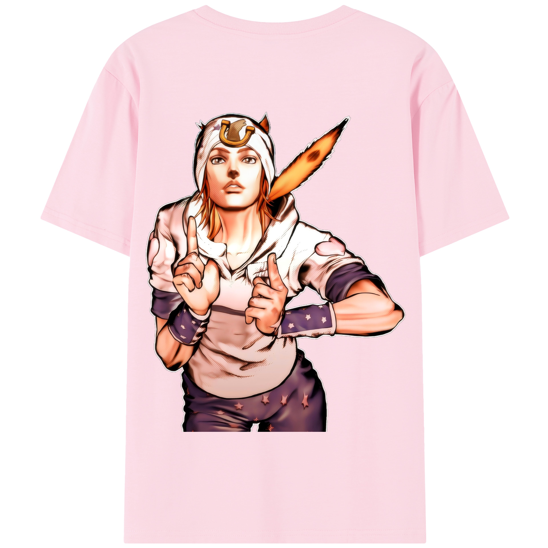 （画像用） ジョジョの奇妙な冒険 ジョナサン?ジョースター JoJo's Bizarre Adventure Jonathan Joestar 綿100％半袖Tシャツ（背面プリント）