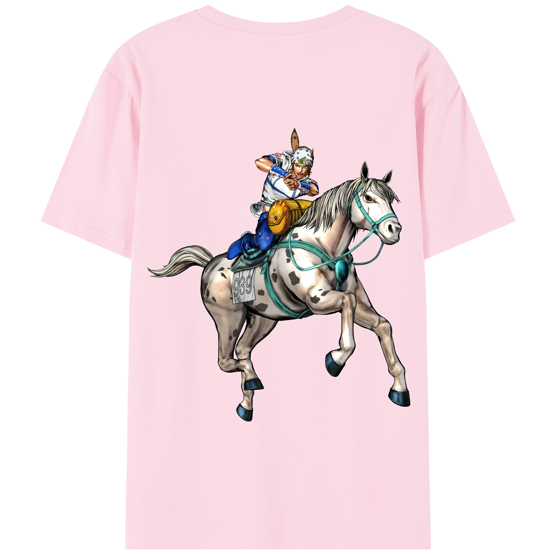（画像用） ジョジョの奇妙な冒険 ジョナサン?ジョースター JoJo's Bizarre Adventure Jonathan Joestar 綿100％半袖Tシャツ（背面プリント）