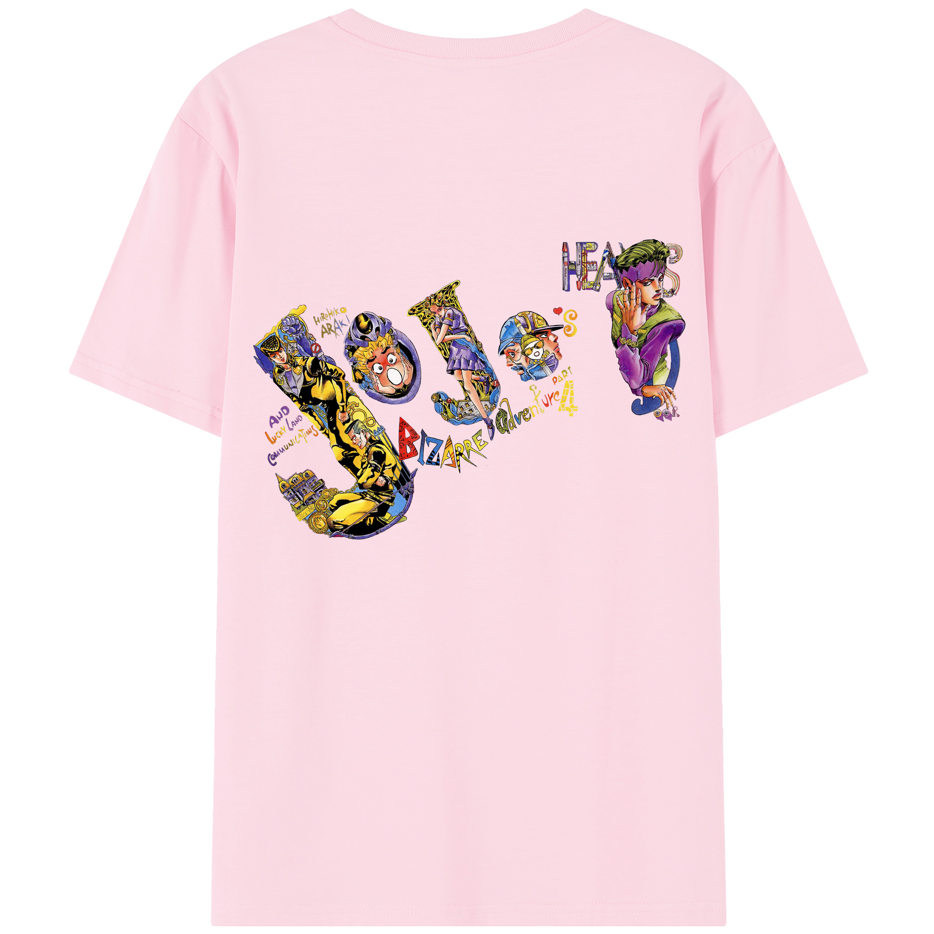 （画像用） ジョジョの奇妙な冒険 JoJo's Bizarre Adventure 綿100％半袖Tシャツ（背面プリント）