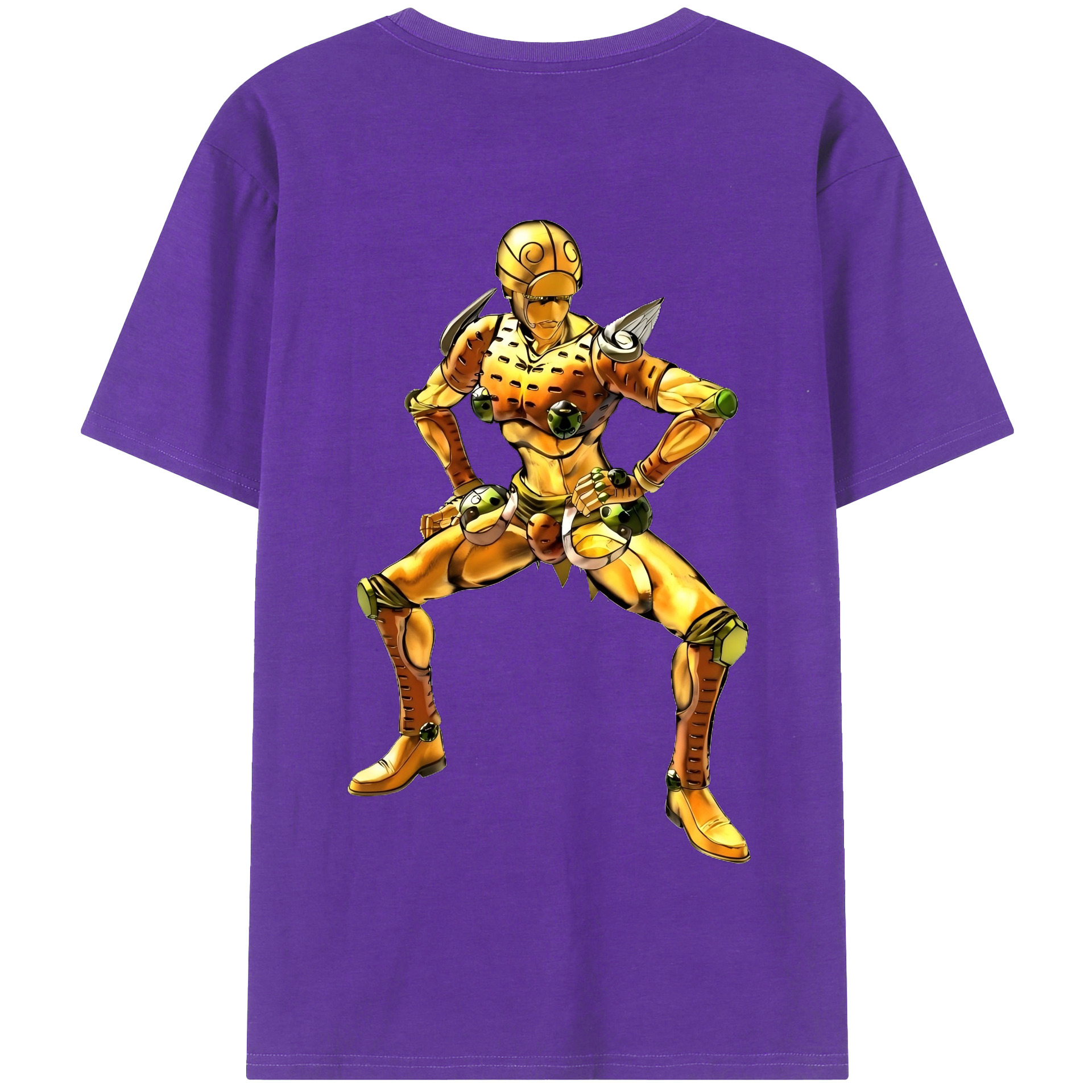 （画像用） ジョジョの奇妙な冒険 ジョルノ?ジョバァーナ JoJo's Bizarre Adventure Giorno Giovanna 綿100％半袖Tシャツ（背面プリント）