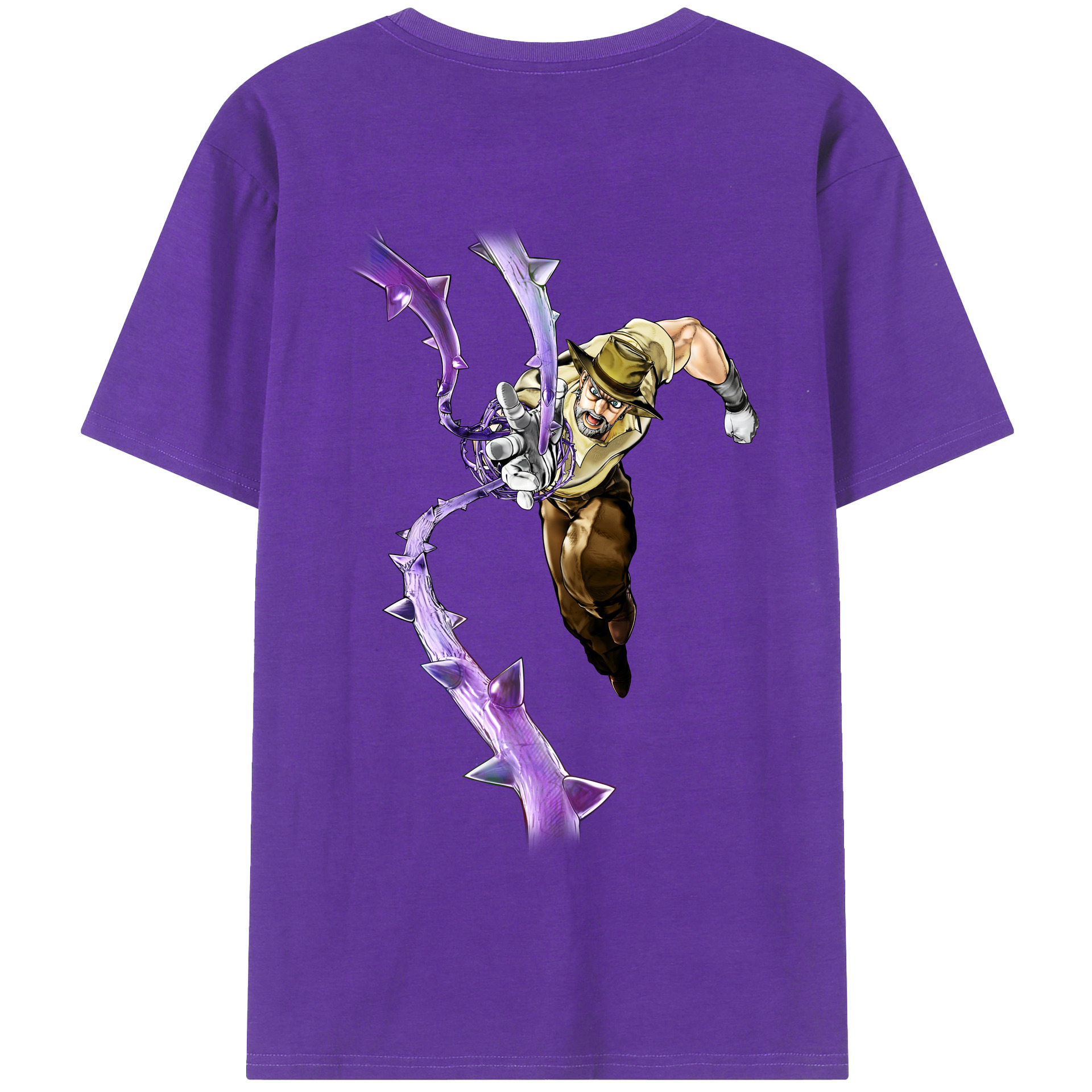 （画像用） ジョジョの奇妙な冒険 ジョセフ?ジョースター JoJo's Bizarre Adventure Joseph Joestar 綿100％半袖Tシャツ（背面プリント）