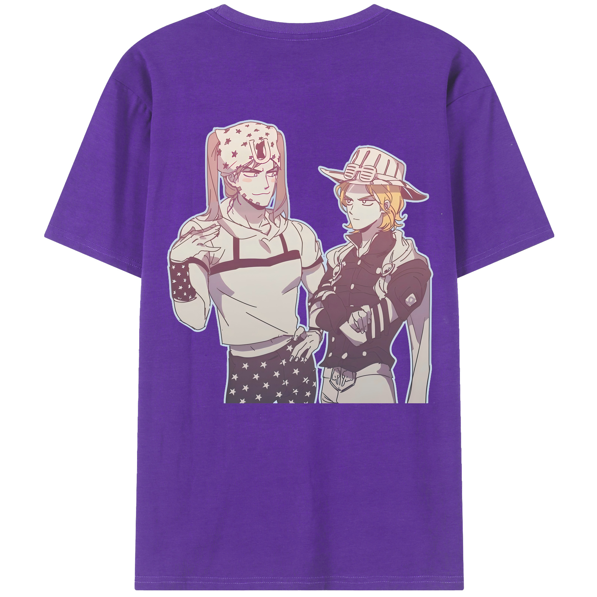 （画像用） ジョジョの奇妙な冒険 JoJo's Bizarre Adventure 綿100％半袖Tシャツ（背面プリント）