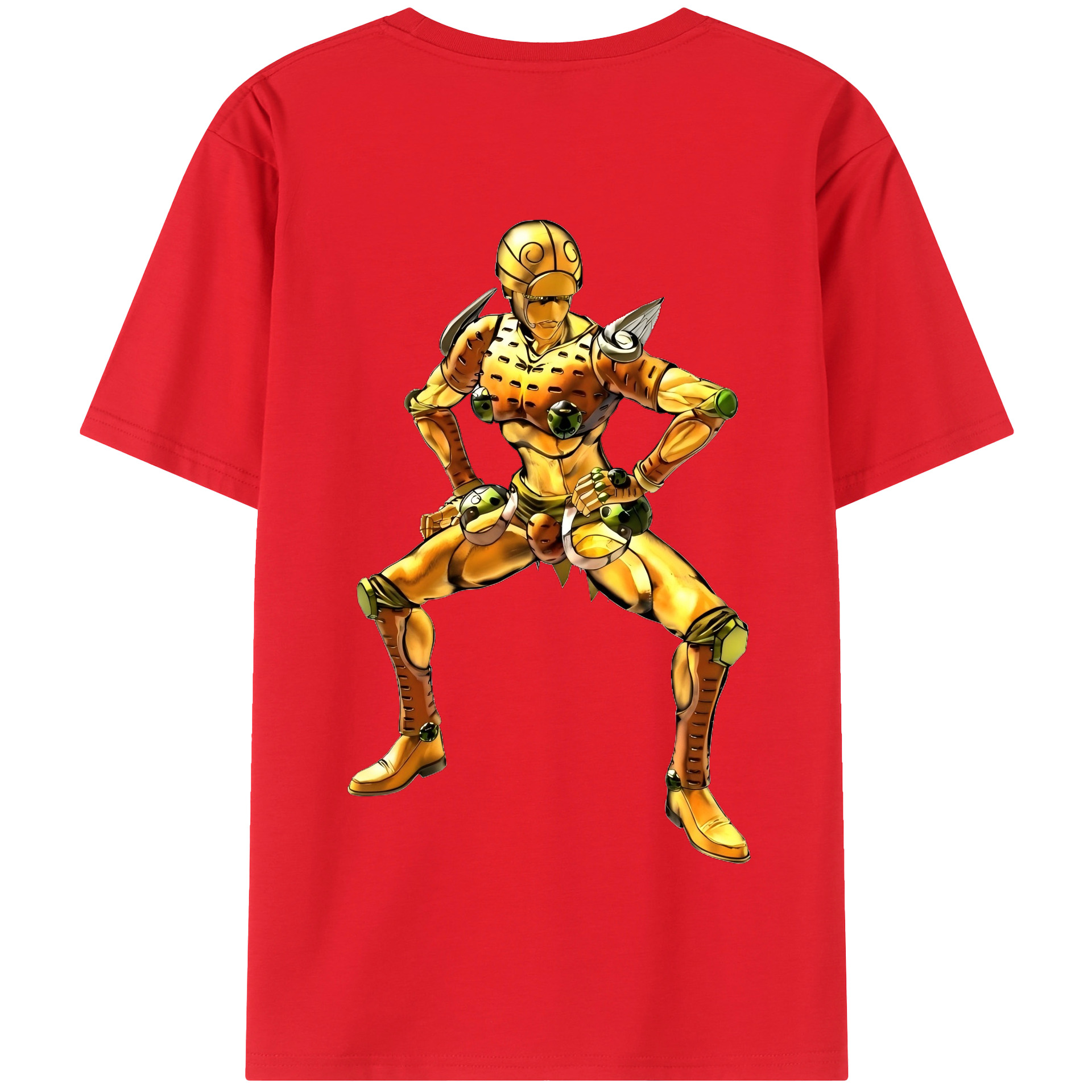 （画像用） ジョジョの奇妙な冒険 ジョルノ?ジョバァーナ JoJo's Bizarre Adventure Giorno Giovanna 綿100％半袖Tシャツ（背面プリント）