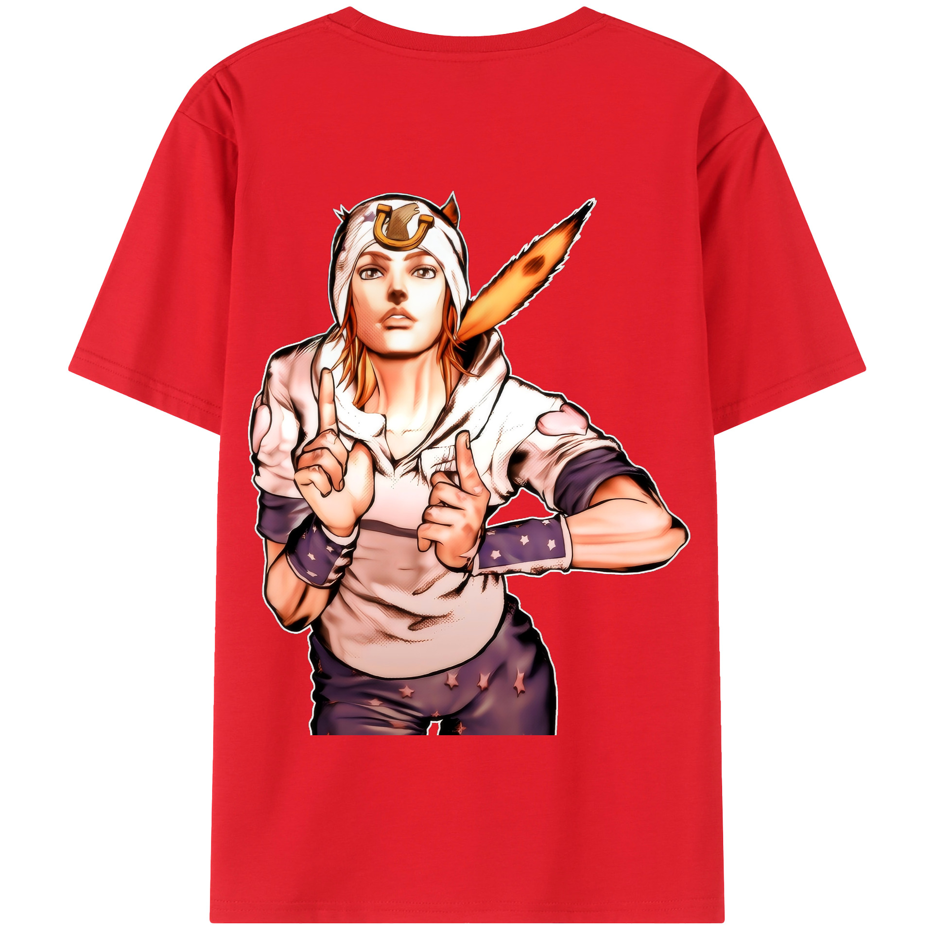（画像用） ジョジョの奇妙な冒険 ジョナサン?ジョースター JoJo's Bizarre Adventure Jonathan Joestar 綿100％半袖Tシャツ（背面プリント）