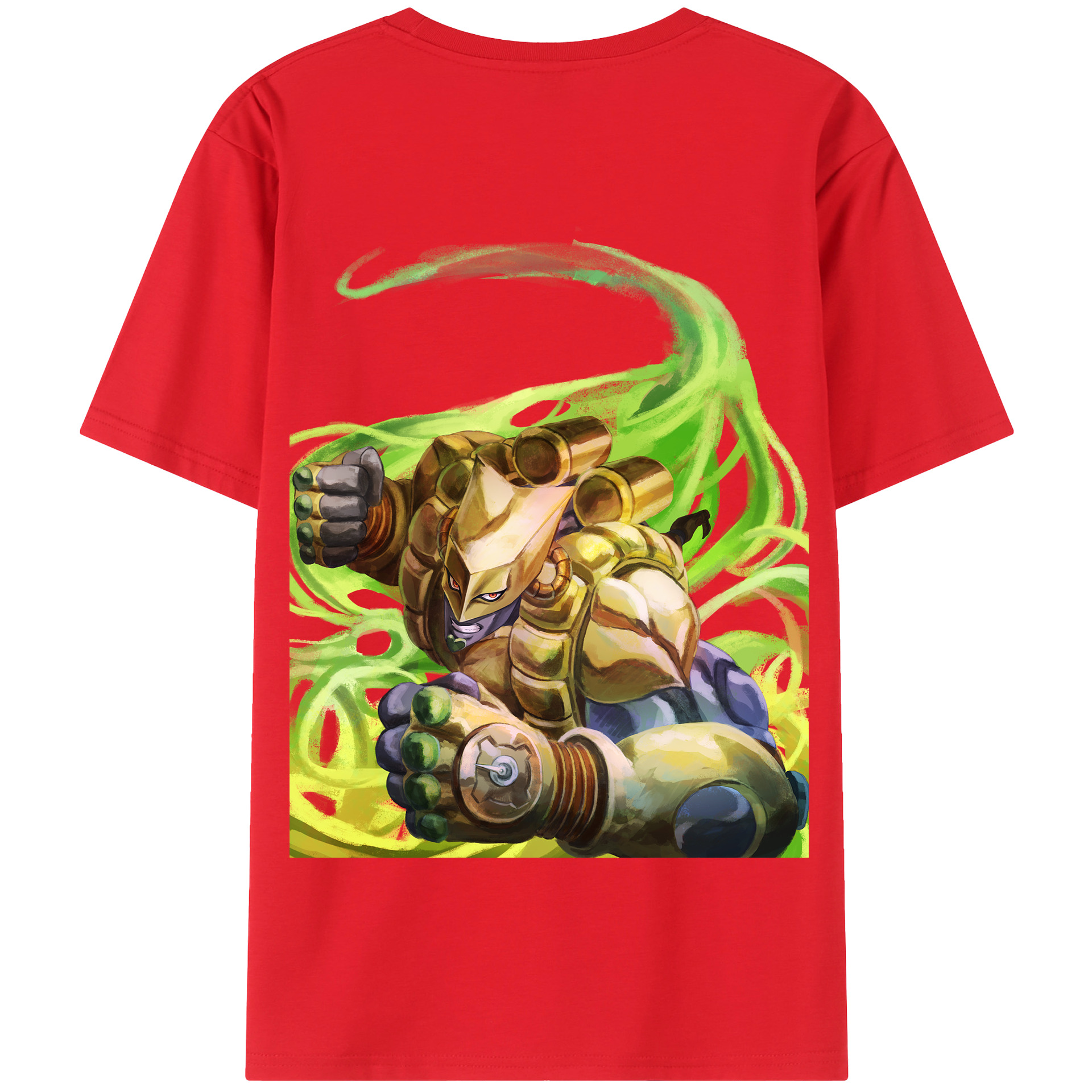 （画像用） ジョジョの奇妙な冒険 ディオ?ブランドー JoJo's Bizarre Adventure Dio Brando 綿100％半袖Tシャツ（背面プリント）