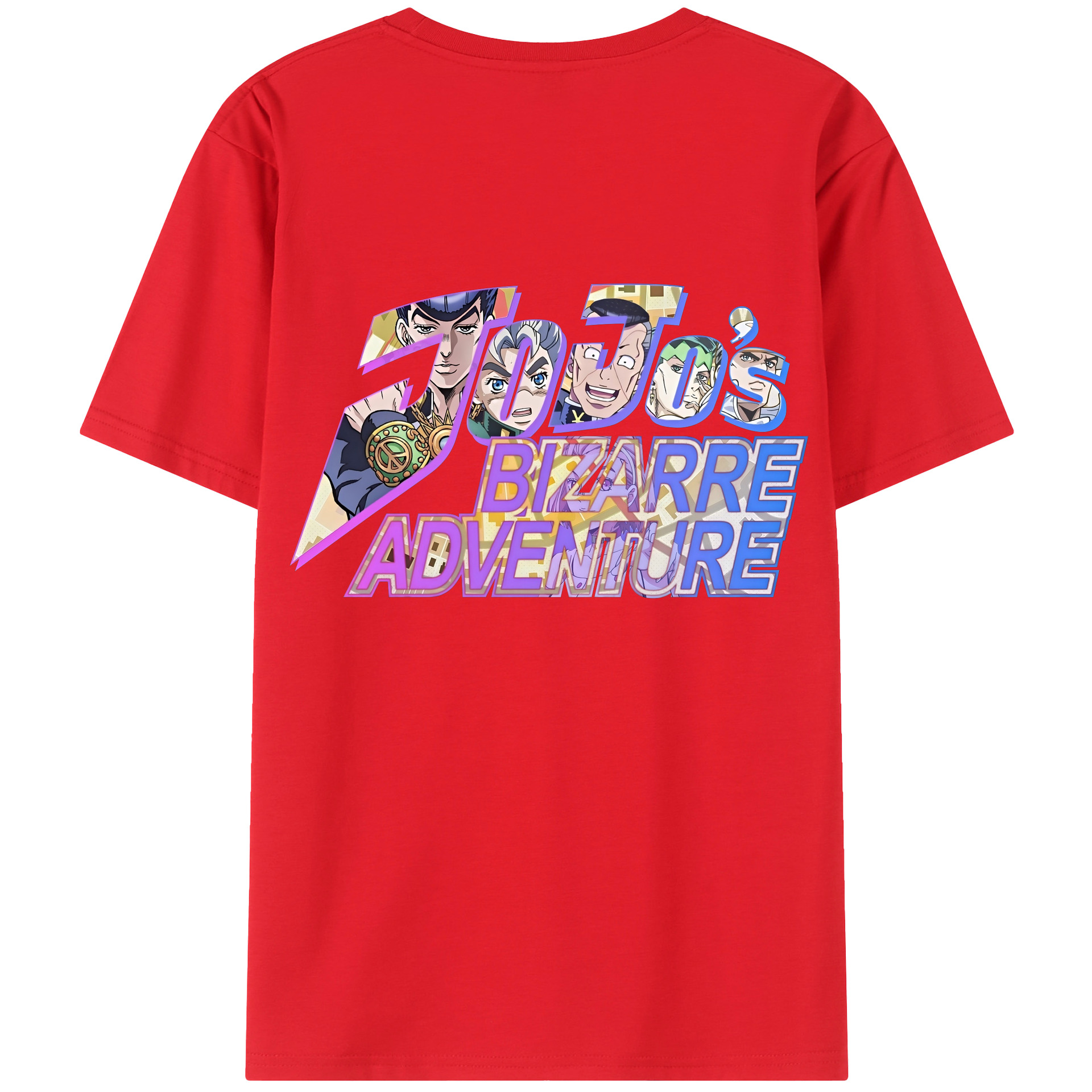 （画像用） ジョジョの奇妙な冒険 JoJo's Bizarre Adventure 綿100％半袖Tシャツ（背面プリント）