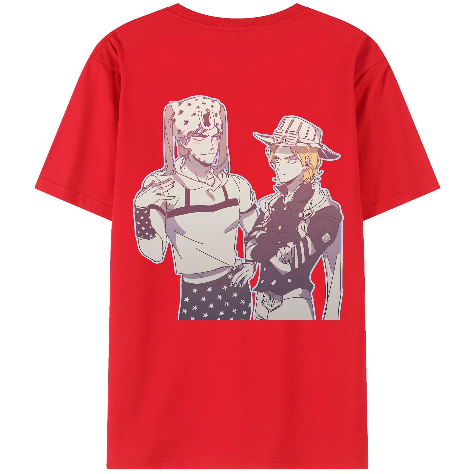 （画像用） ジョジョの奇妙な冒険 JoJo's Bizarre Adventure 綿100％半袖Tシャツ（背面プリント）