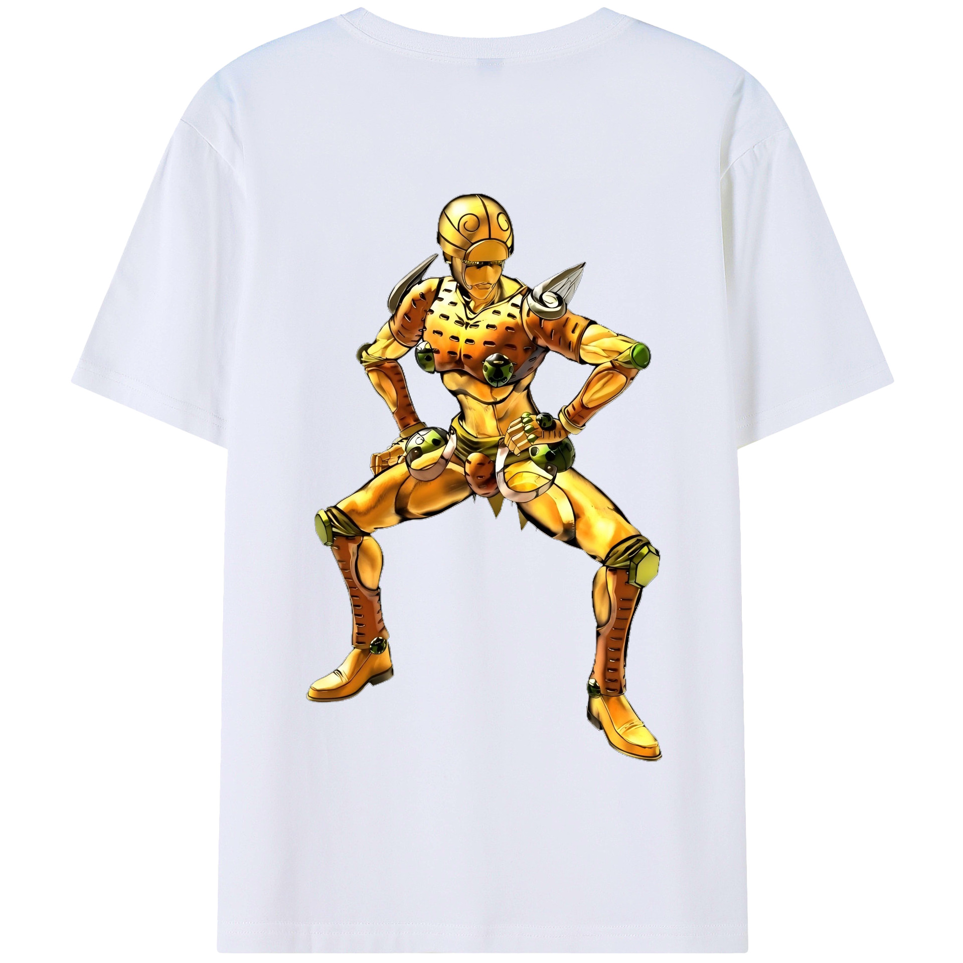 （画像用） ジョジョの奇妙な冒険 ジョルノ?ジョバァーナ JoJo's Bizarre Adventure Giorno Giovanna 綿100％半袖Tシャツ（背面プリント）