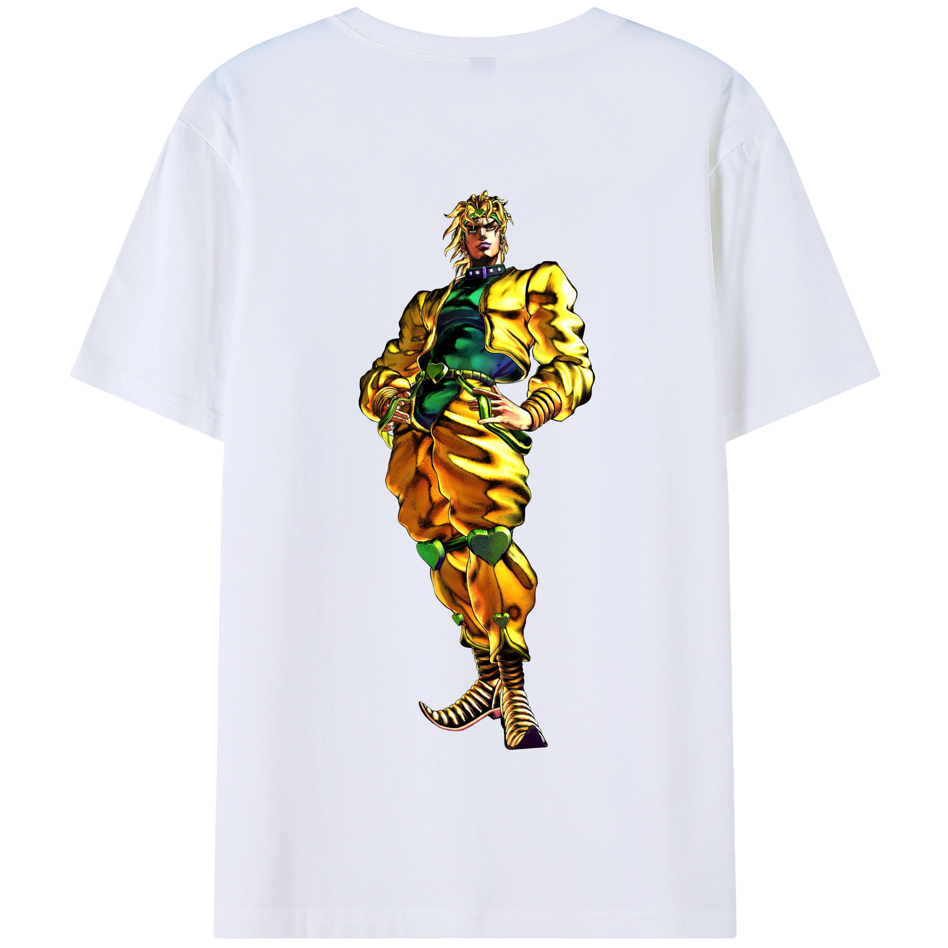 （画像用） ジョジョの奇妙な冒険 ディオ?ブランドー JoJo's Bizarre Adventure Dio Brando 綿100％半袖Tシャツ（背面プリント）