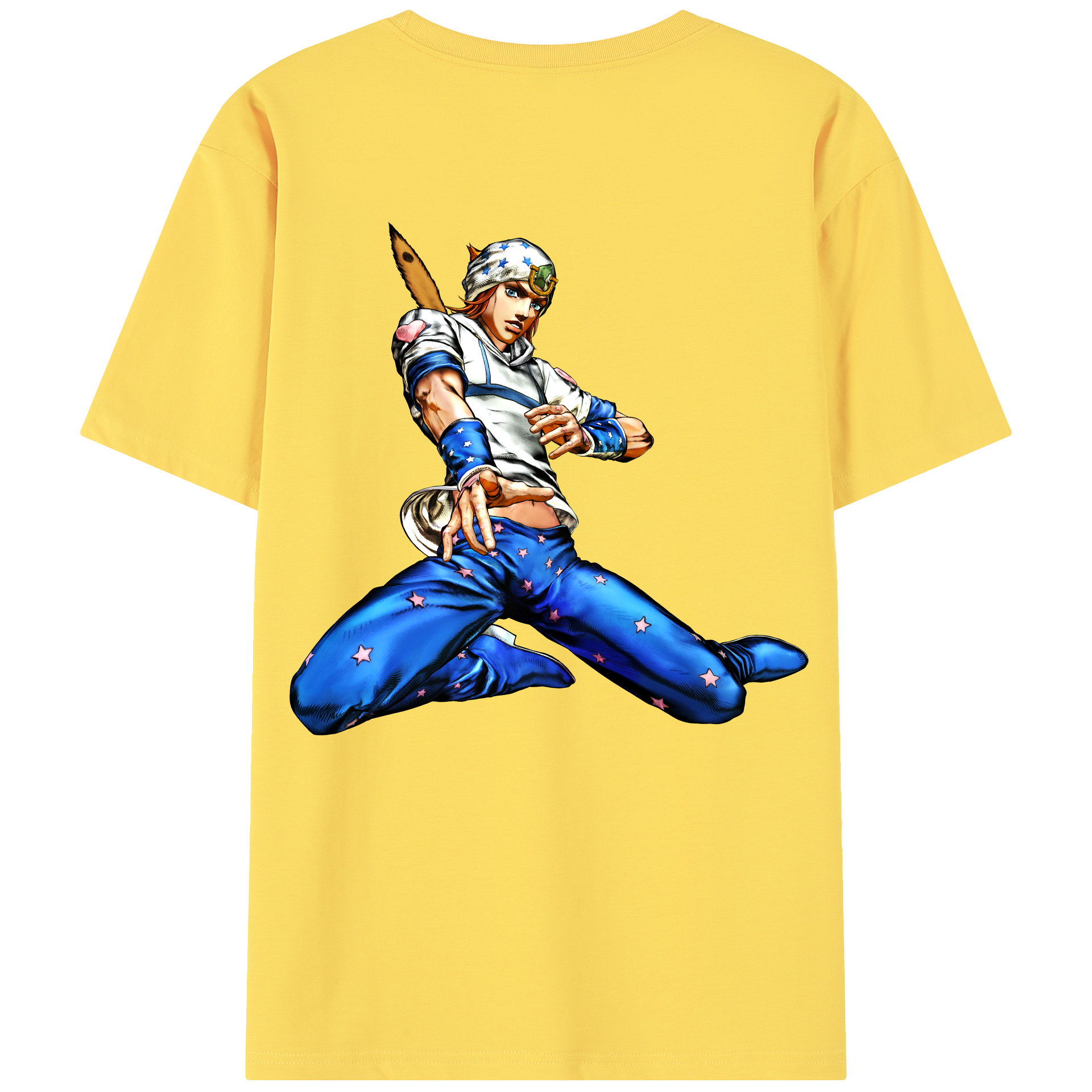 （画像用） ジョジョの奇妙な冒険 ジョナサン?ジョースター JoJo's Bizarre Adventure Jonathan Joestar 綿100％半袖Tシャツ（背面プリント）