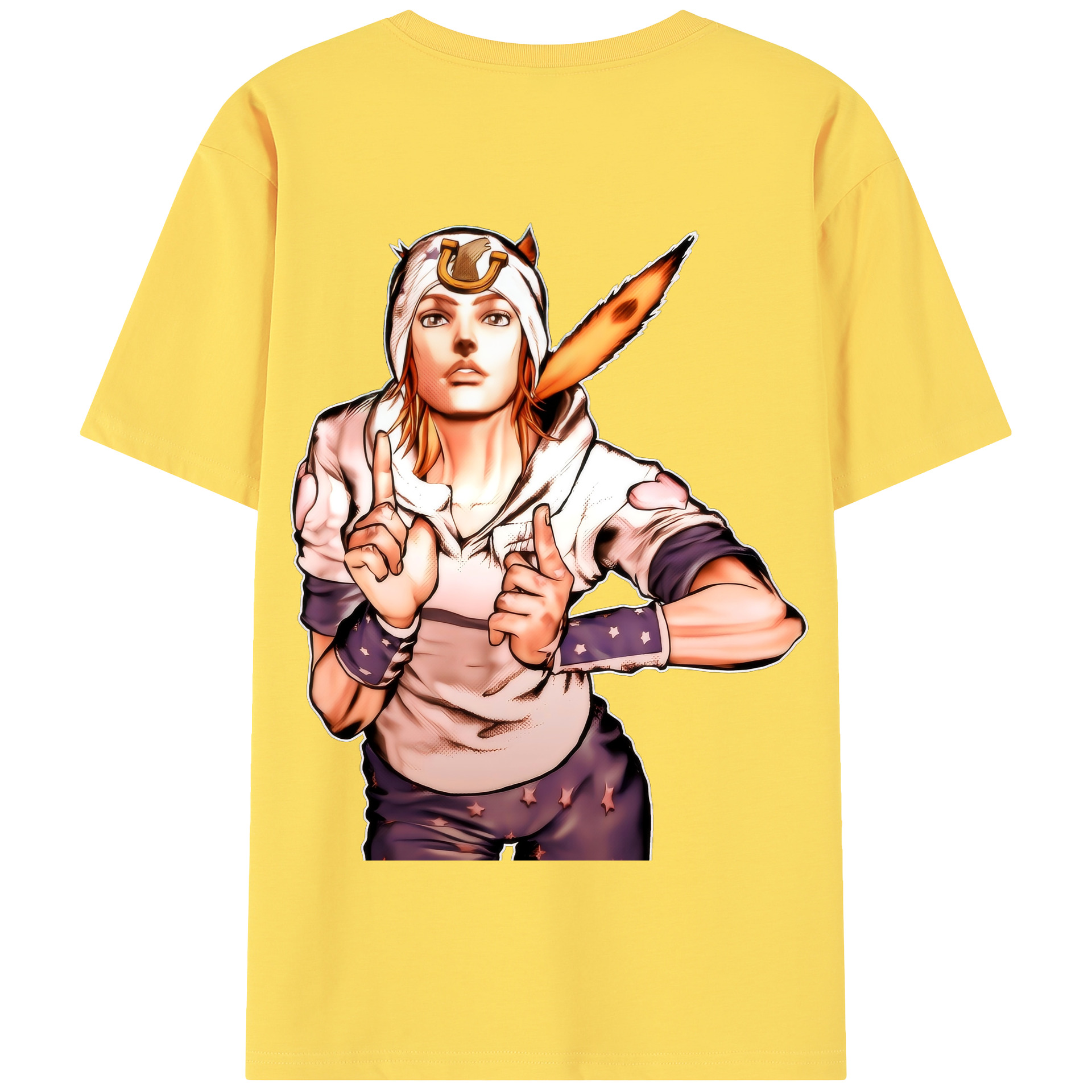 （画像用） ジョジョの奇妙な冒険 ジョナサン?ジョースター JoJo's Bizarre Adventure Jonathan Joestar 綿100％半袖Tシャツ（背面プリント）