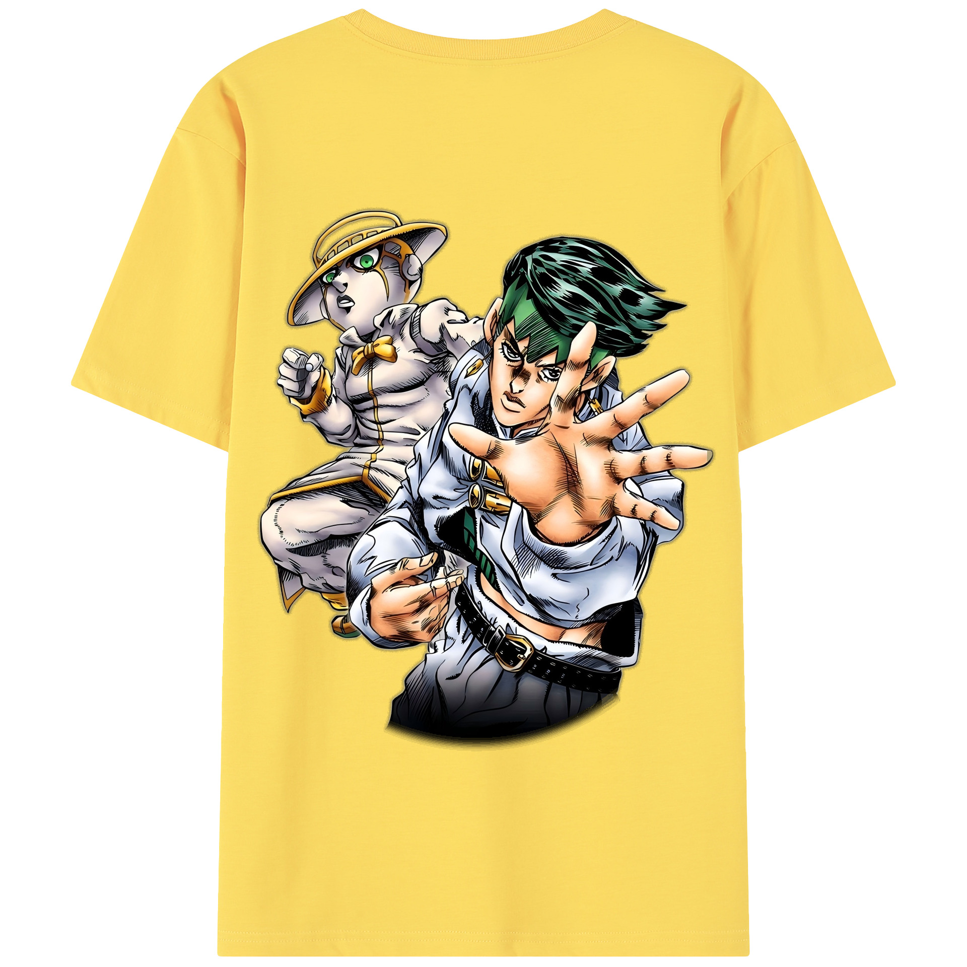 （画像用） ジョジョの奇妙な冒険 岸辺 露伴（きしべ ろはん） JoJo's Bizarre Adventure Rohan Kishibe 綿100％半袖Tシャツ（背面プリント）