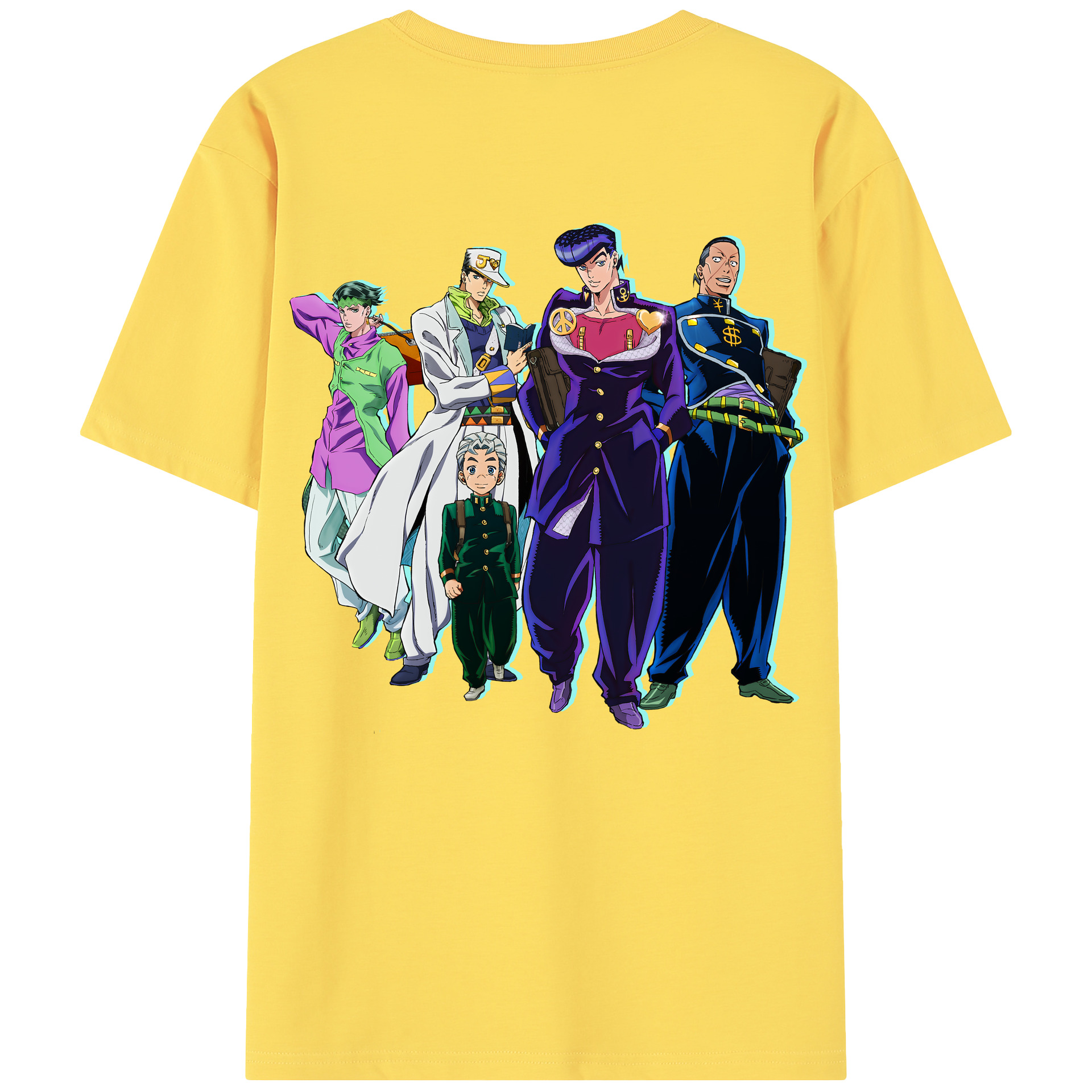 （画像用） ジョジョの奇妙な冒険 JoJo's Bizarre Adventure 綿100％半袖Tシャツ（背面プリント）