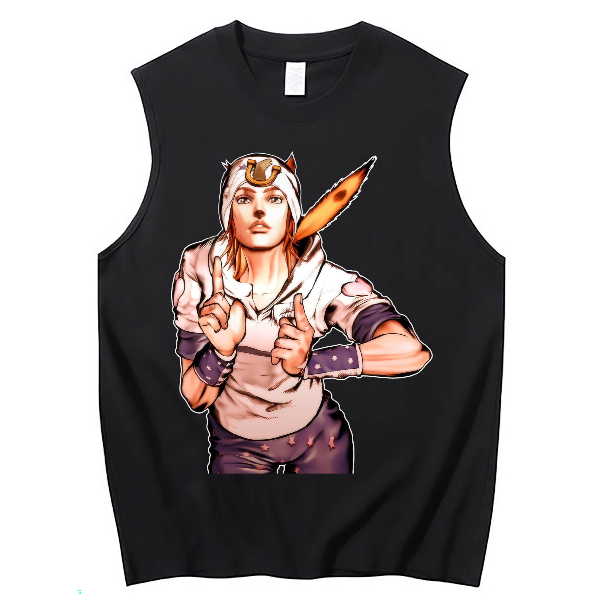 （画像用） ジョジョの奇妙な冒険 ジョナサン?ジョースター JoJo's Bizarre Adventure Jonathan Joestar コットン100％タンクトップ（フロントプリント）