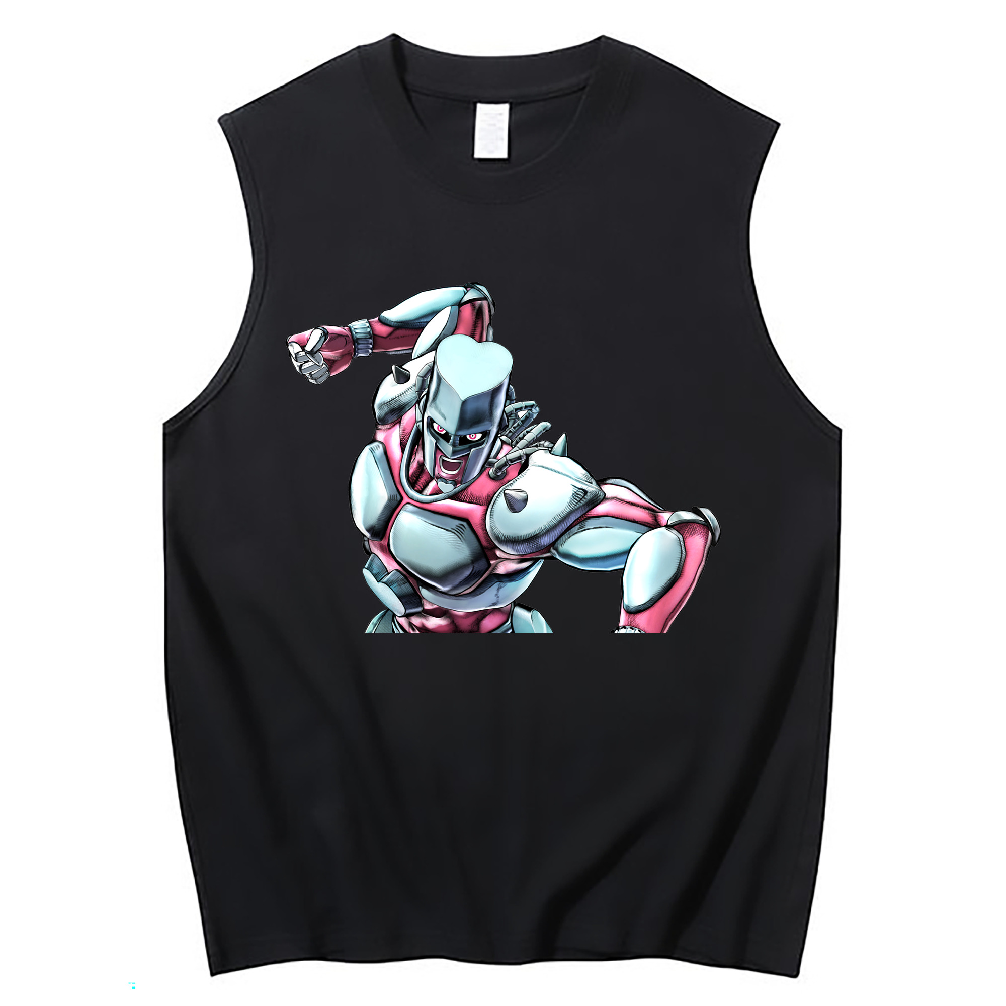 （画像用） ジョジョの奇妙な冒険 ひがしかた じょうすけ JoJo's Bizarre Adventure Higashikata Josuke コットン100％タンクトップ（フロントプリント）