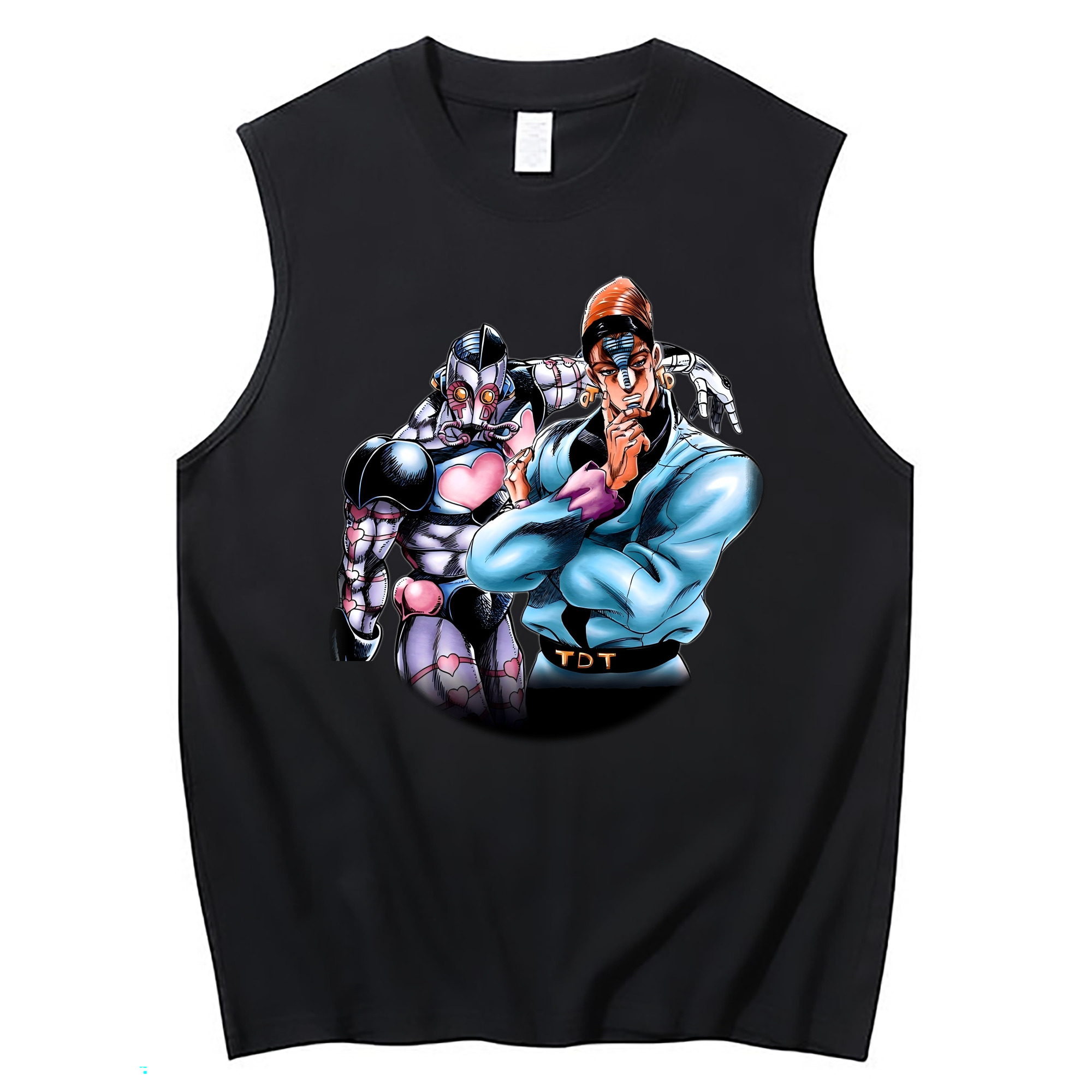 （画像用） ジョジョの奇妙な冒険 ひがしかた じょうすけ JoJo's Bizarre Adventure Higashikata Josuke コットン100％タンクトップ（フロントプリント）
