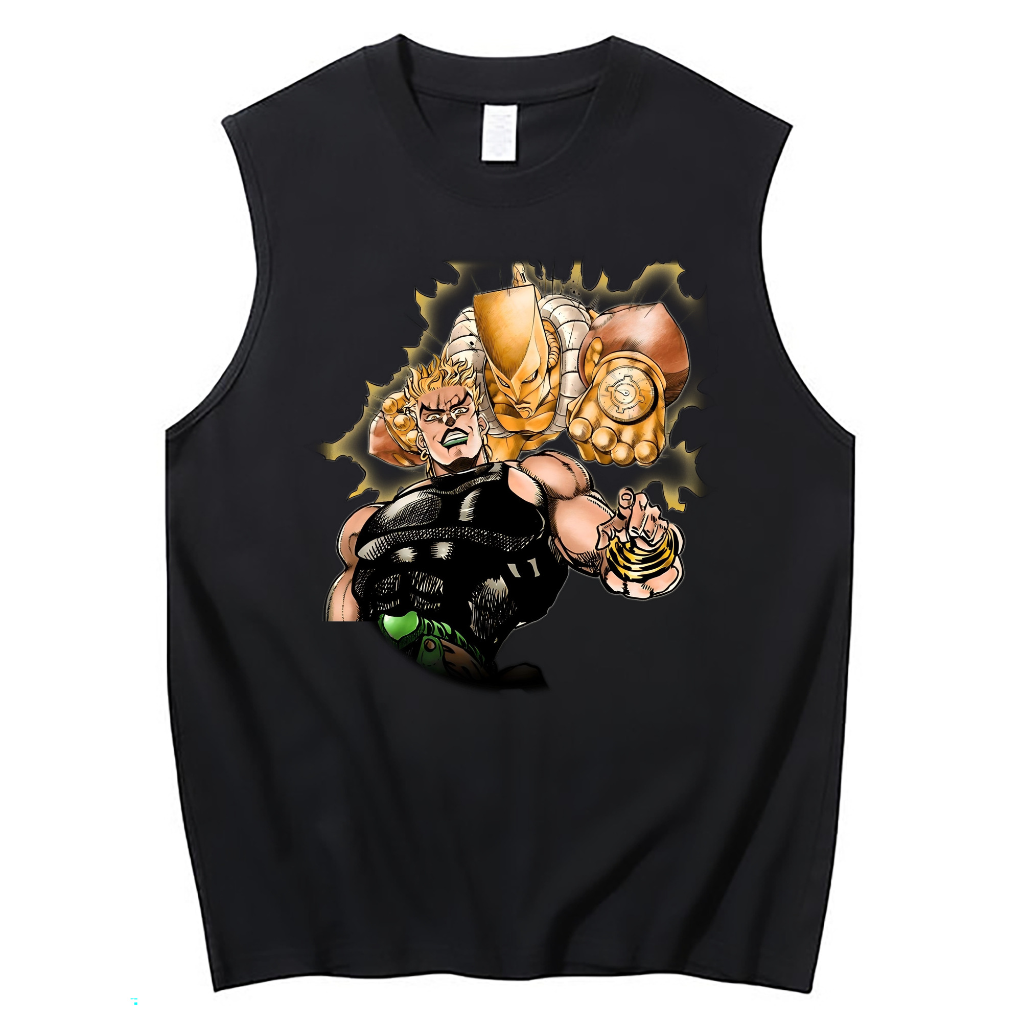 （画像用） ジョジョの奇妙な冒険 ディオ?ブランドー JoJo's Bizarre Adventure Dio Brando コットン100％タンクトップ（フロントプリント）