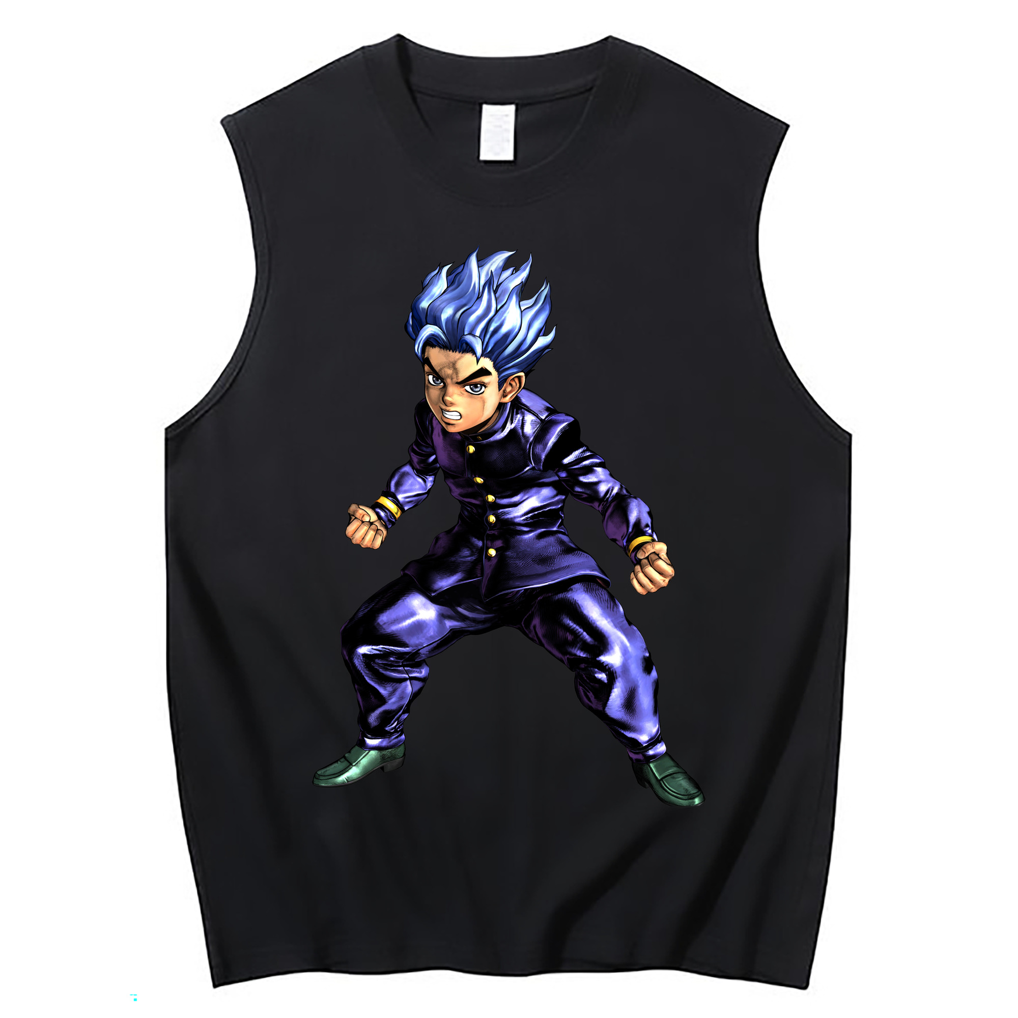 （画像用） ジョジョの奇妙な冒険 広瀨康一 JoJo's Bizarre Adventure Hirose Koichi コットン100％タンクトップ（フロントプリント）