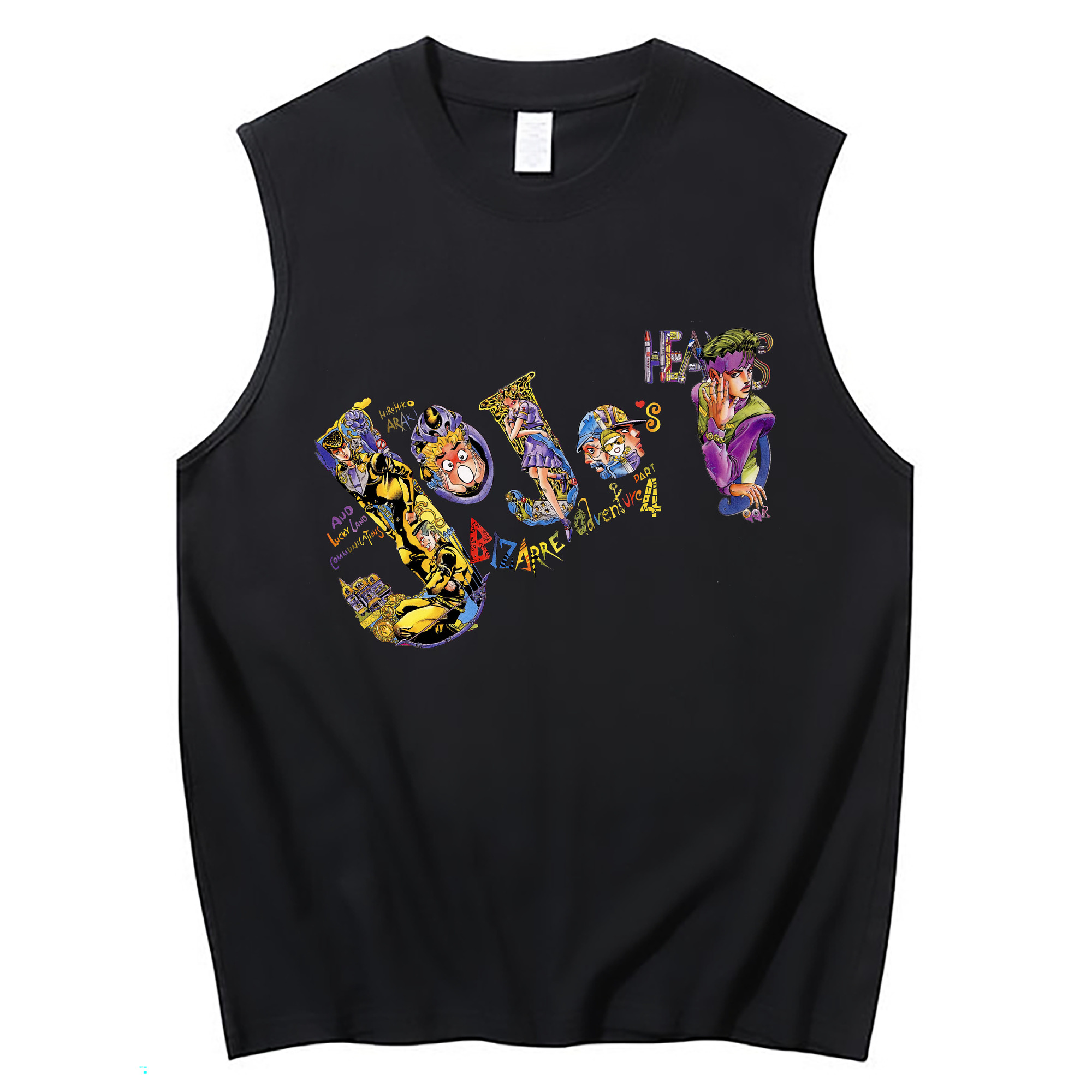 （画像用） ジョジョの奇妙な冒険 JoJo's Bizarre Adventure コットン100％タンクトップ（フロントプリント）