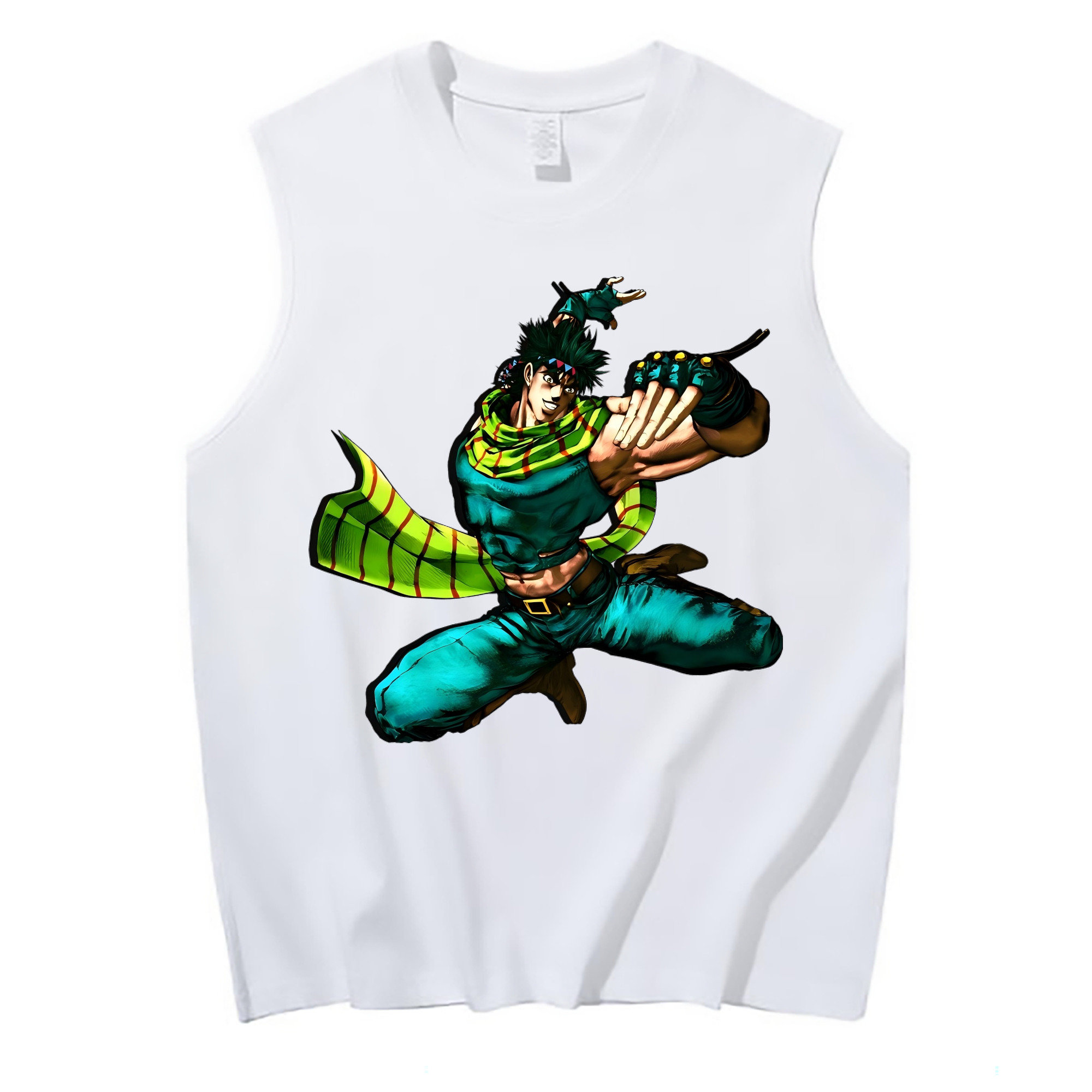 （画像用） ジョジョの奇妙な冒険 ジョセフ?ジョースター JoJo's Bizarre Adventure Joseph Joestar コットン100％タンクトップ（フロントプリント）
