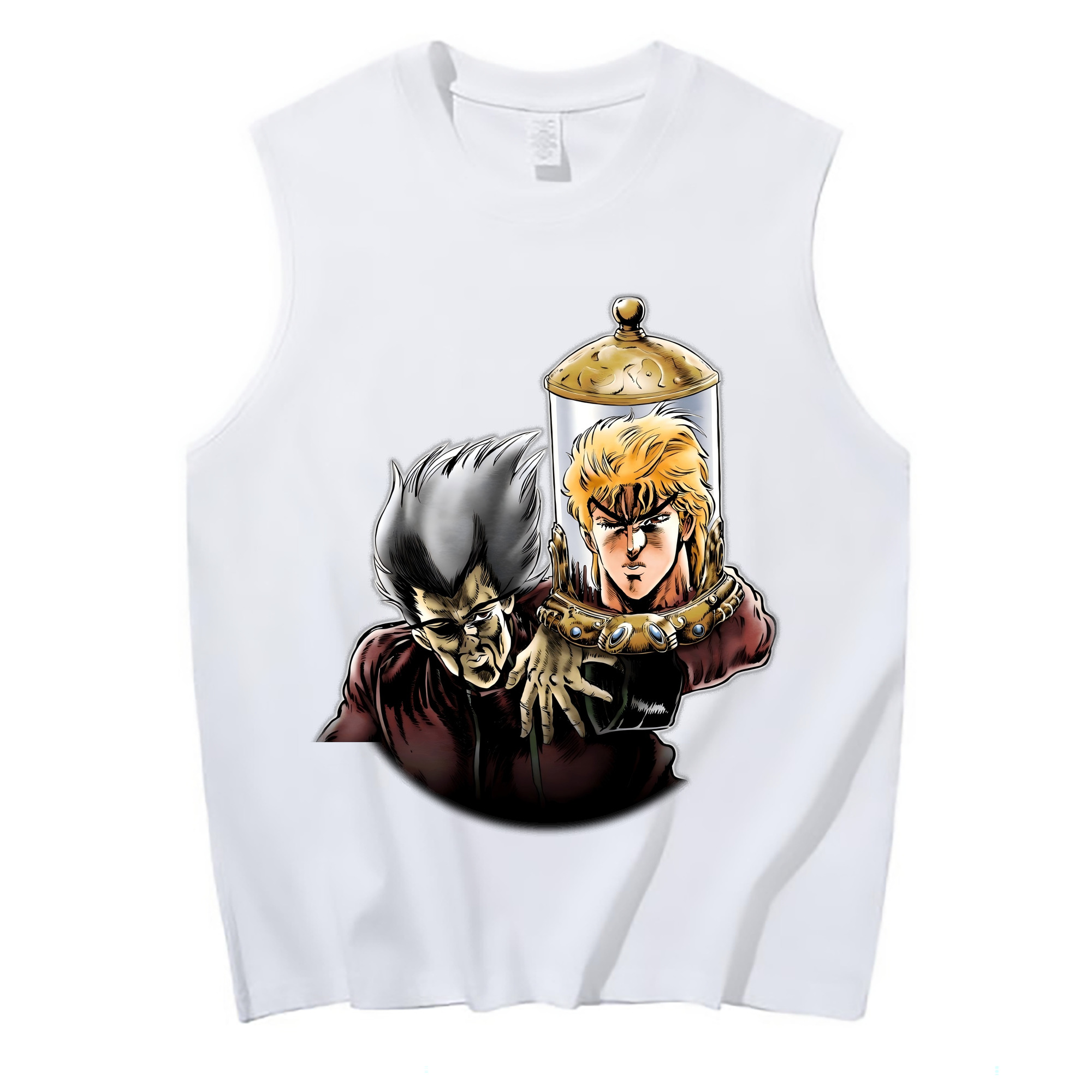 （画像用） ジョジョの奇妙な冒険 ディオ?ブランドー JoJo's Bizarre Adventure Dio Brando コットン100％タンクトップ（フロントプリント）