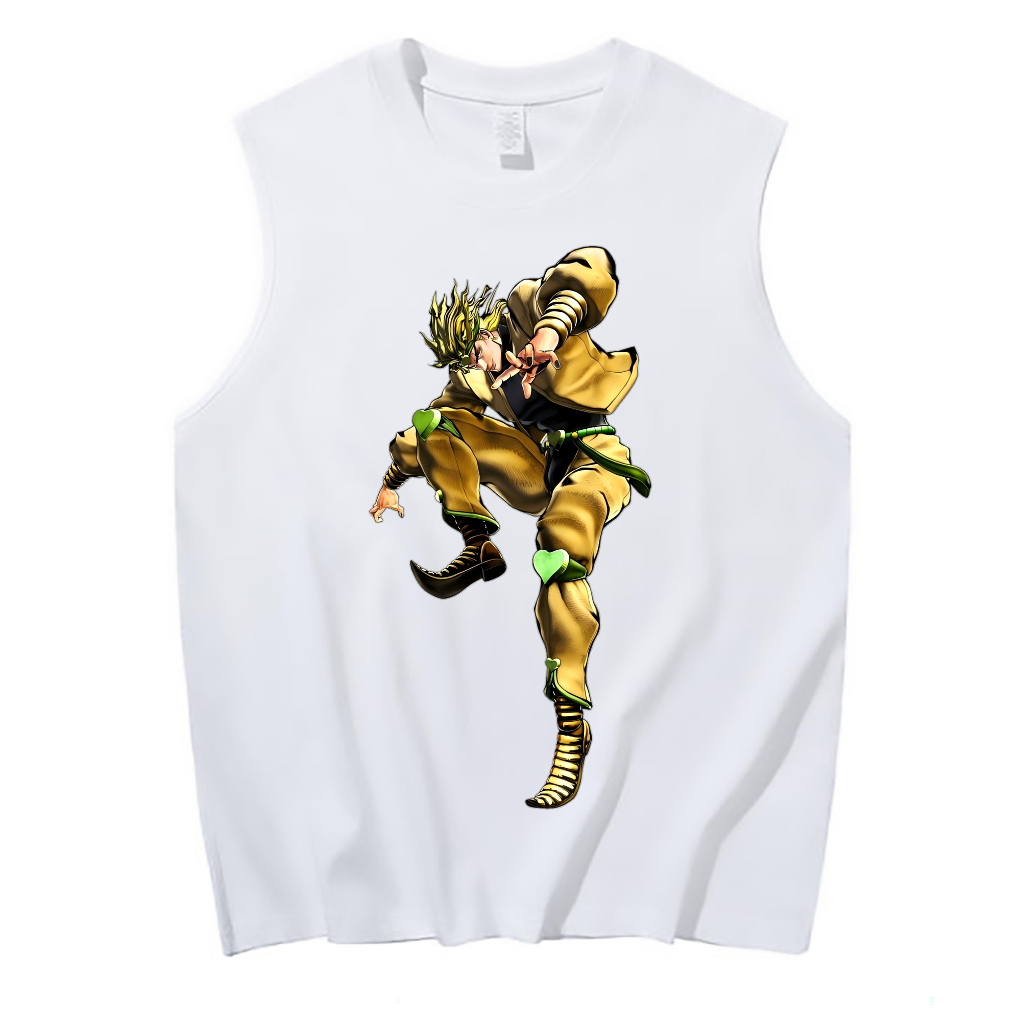 （画像用） ジョジョの奇妙な冒険 ディオ?ブランドー JoJo's Bizarre Adventure Dio Brando コットン100％タンクトップ（フロントプリント）