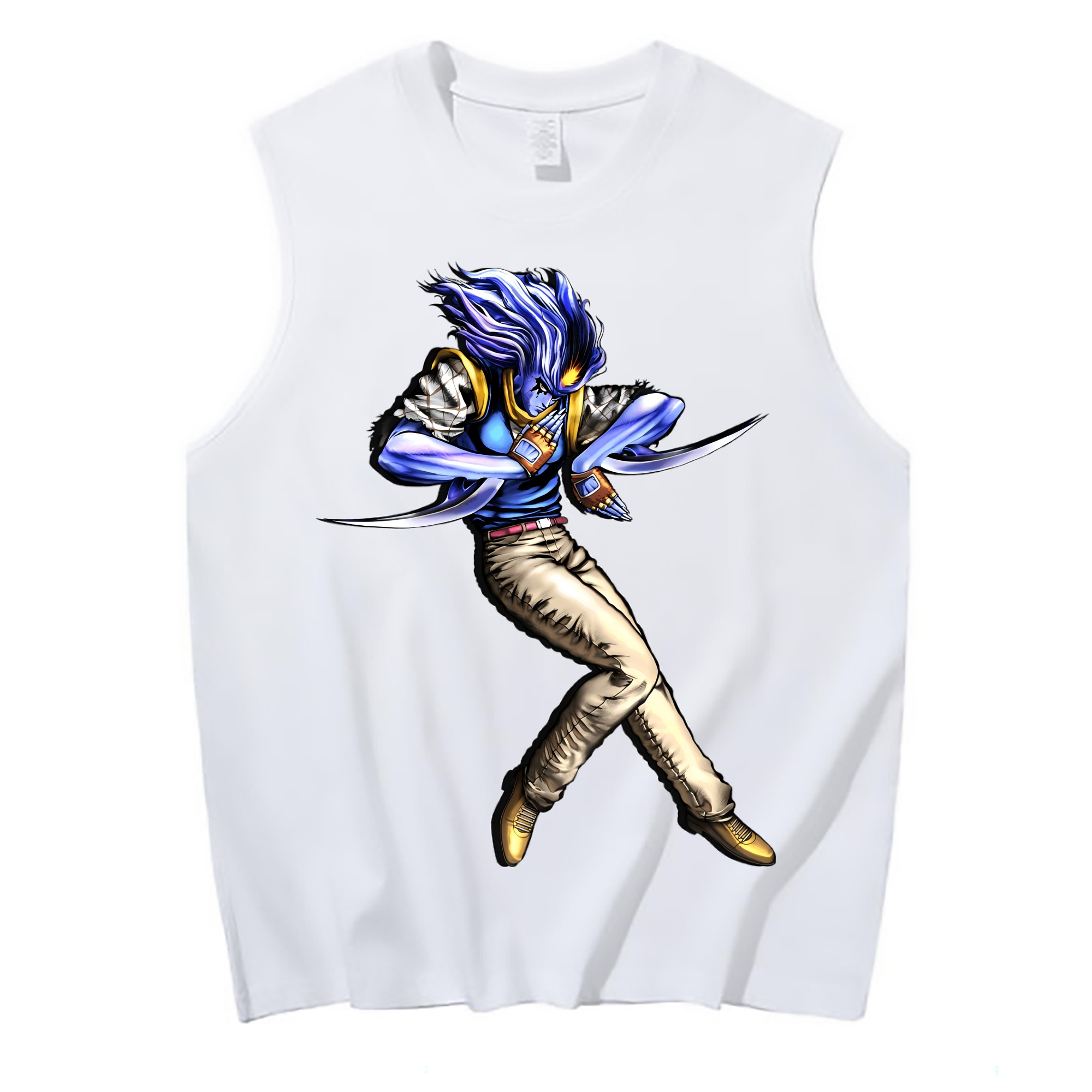 （画像用） ジョジョの奇妙な冒険 JoJo's Bizarre Adventure コットン100％タンクトップ（フロントプリント）