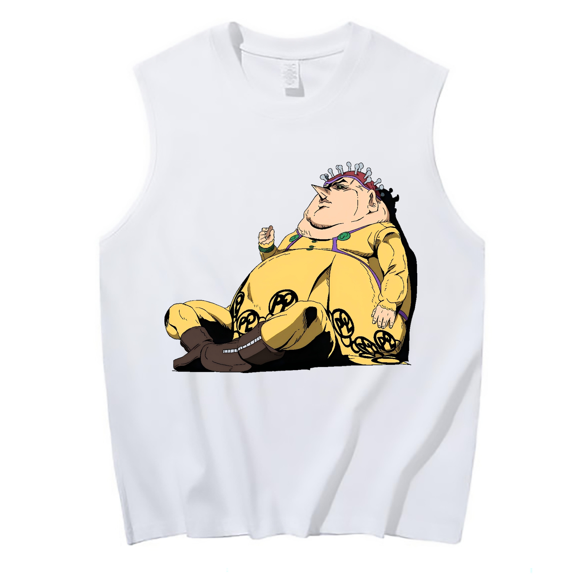 （画像用） ジョジョの奇妙な冒険 ポルポ JoJo's Bizarre Adventure Polpo コットン100％タンクトップ（フロントプリント）