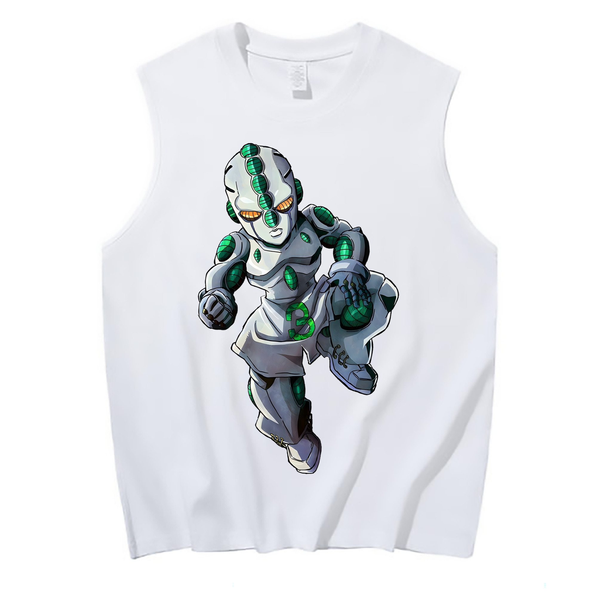 （画像用） ジョジョの奇妙な冒険 広瀨康一 JoJo's Bizarre Adventure Hirose Koichi コットン100％タンクトップ（フロントプリント）