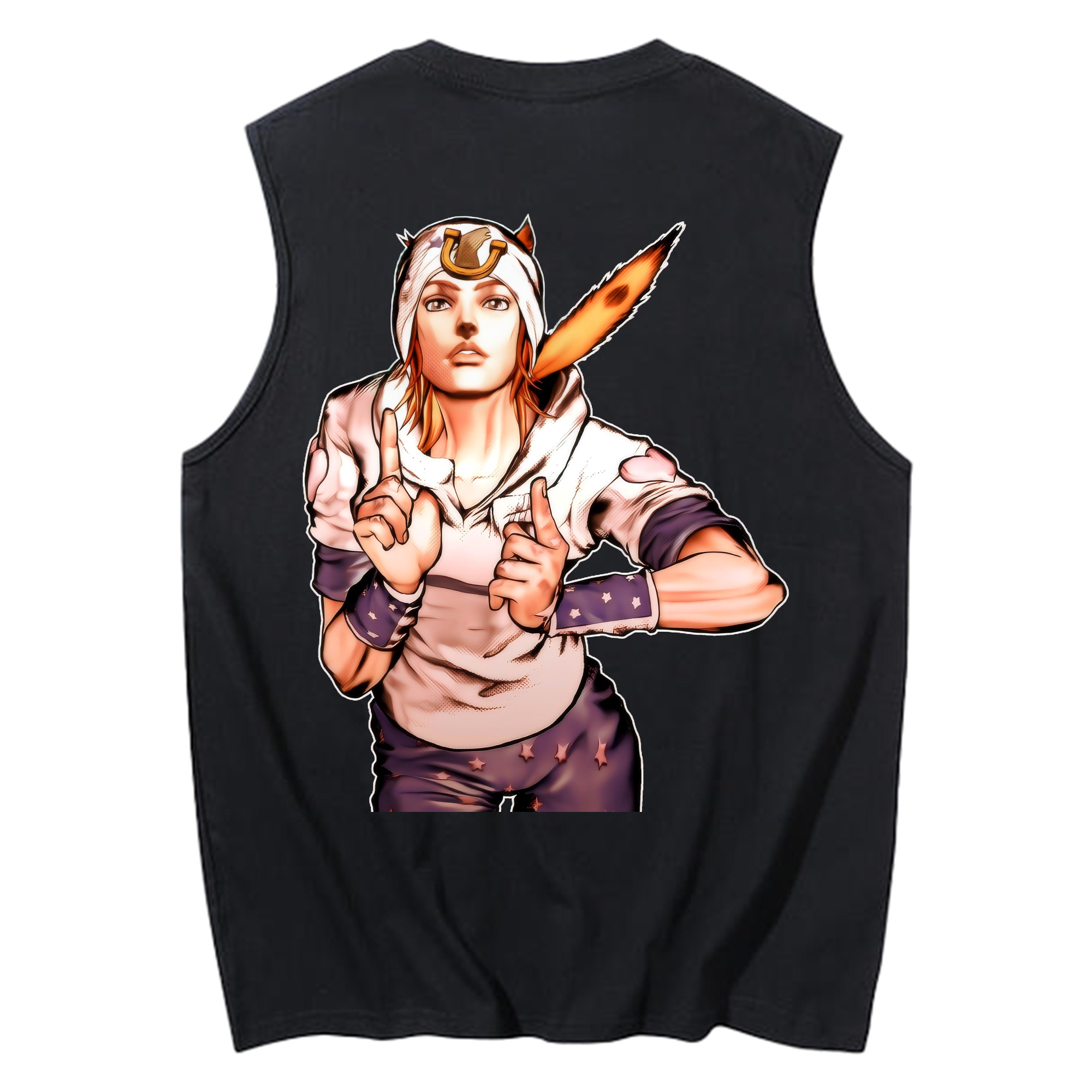 （画像用） ジョジョの奇妙な冒険 ジョナサン?ジョースター JoJo's Bizarre Adventure Jonathan Joestar コットン100％タンクトップ（背面プリント）