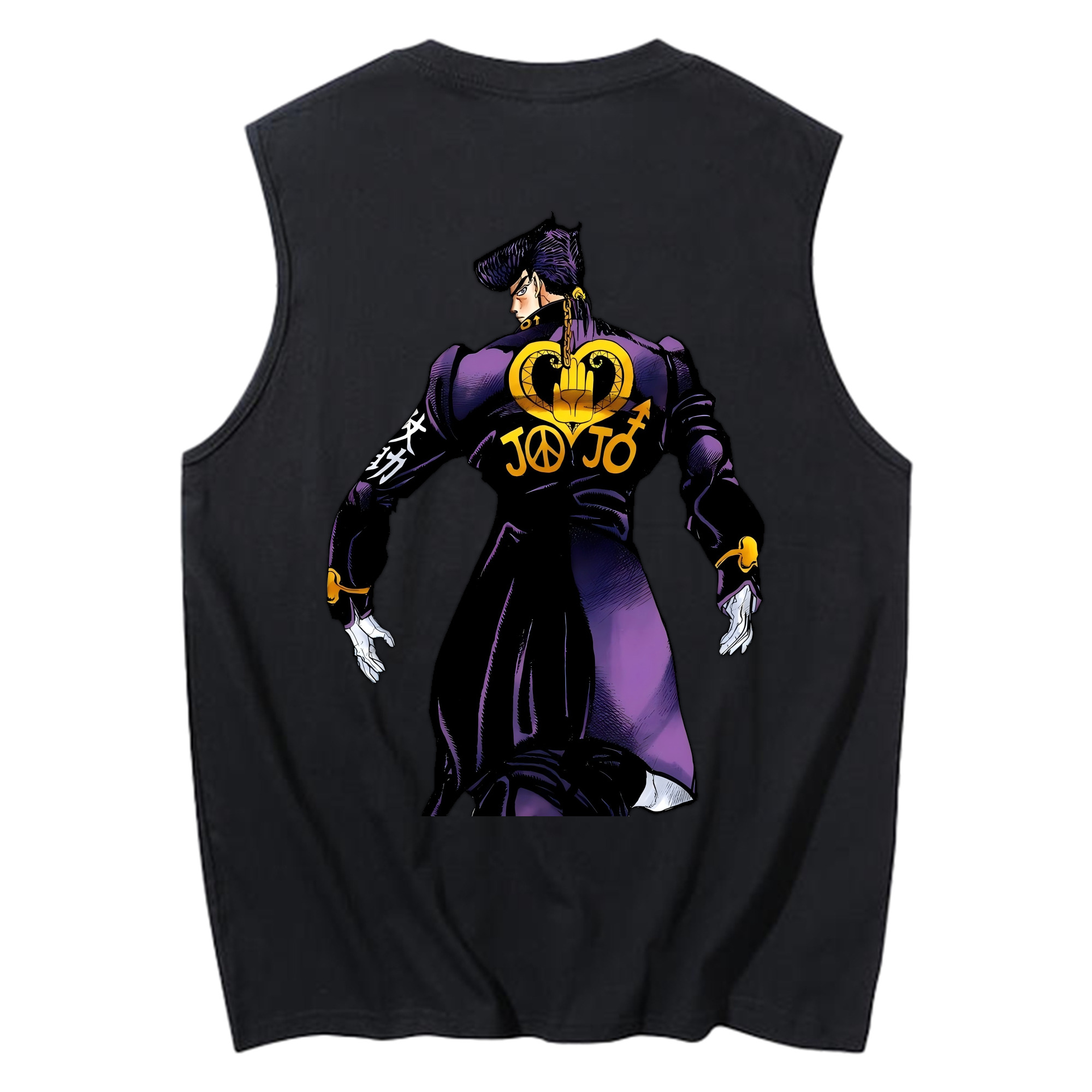 （画像用） ジョジョの奇妙な冒険 ひがしかた じょうすけ JoJo's Bizarre Adventure Higashikata Josuke コットン100％タンクトップ（背面プリント）