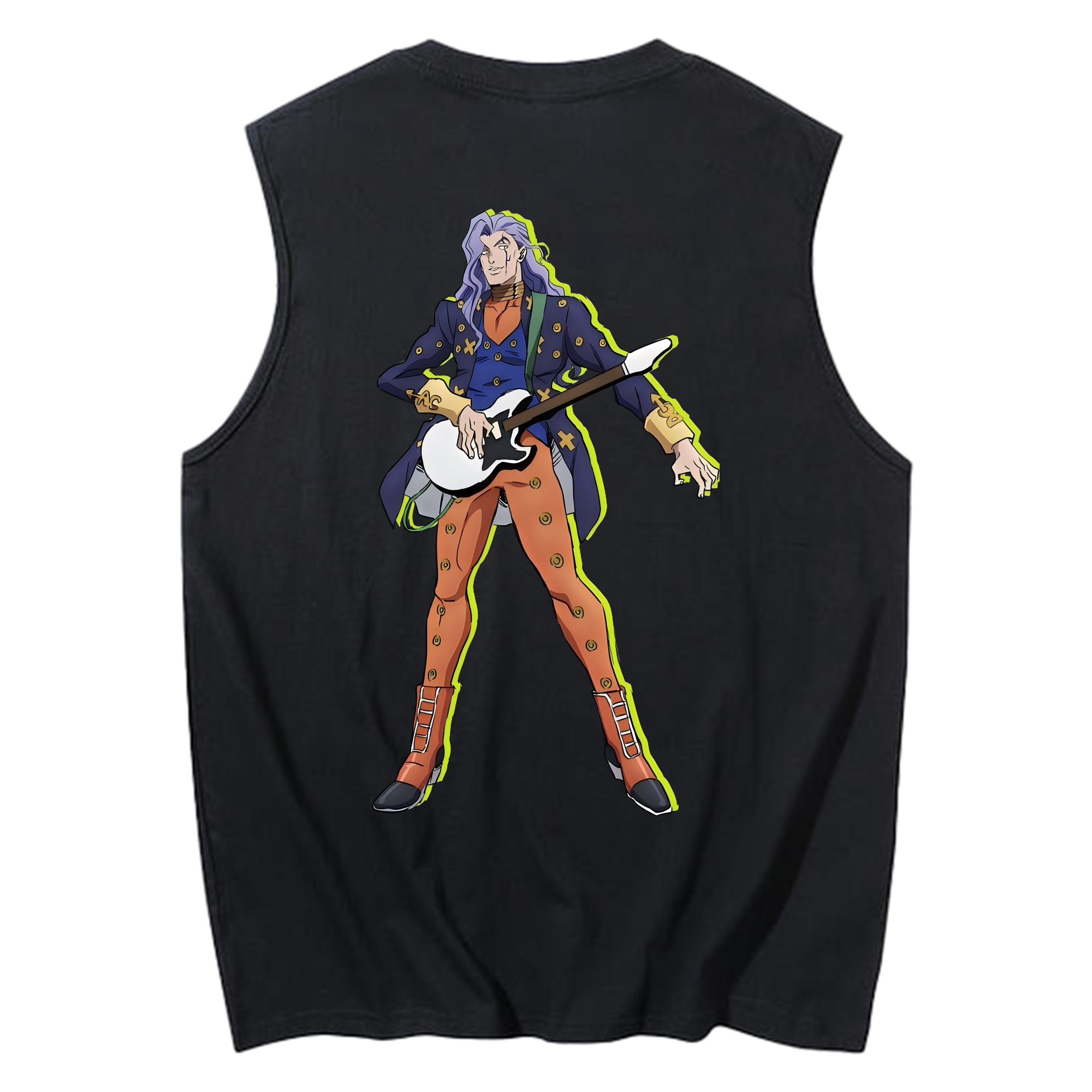 （画像用） ジョジョの奇妙な冒険 おといし あきら JoJo's Bizarre Adventure Akira Otoishi コットン100％タンクトップ（背面プリント）