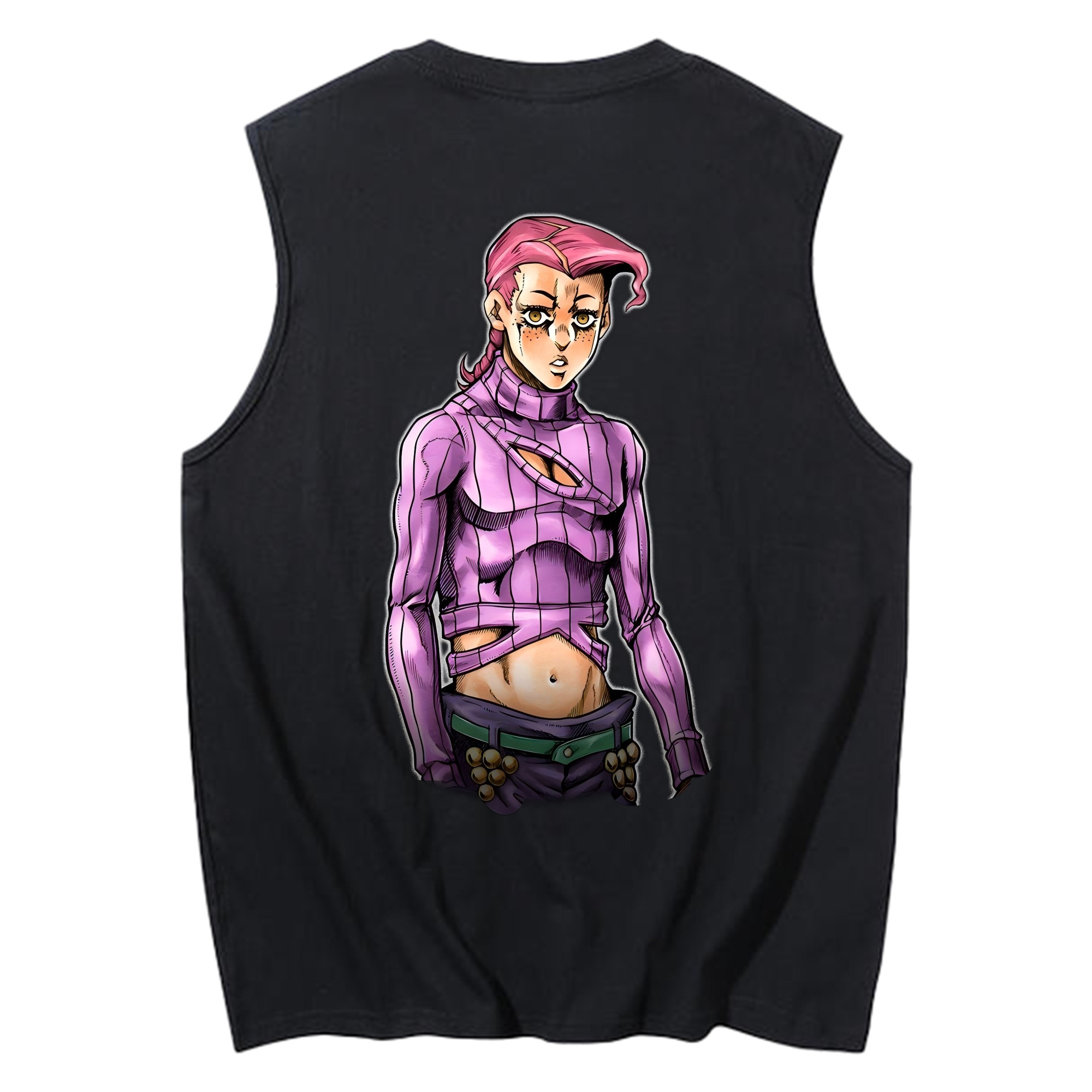（画像用） ジョジョの奇妙な冒険 ビネガー?ドッピオ JoJo's Bizarre Adventure Vinegar Doppio コットン100％タンクトップ（背面プリント）