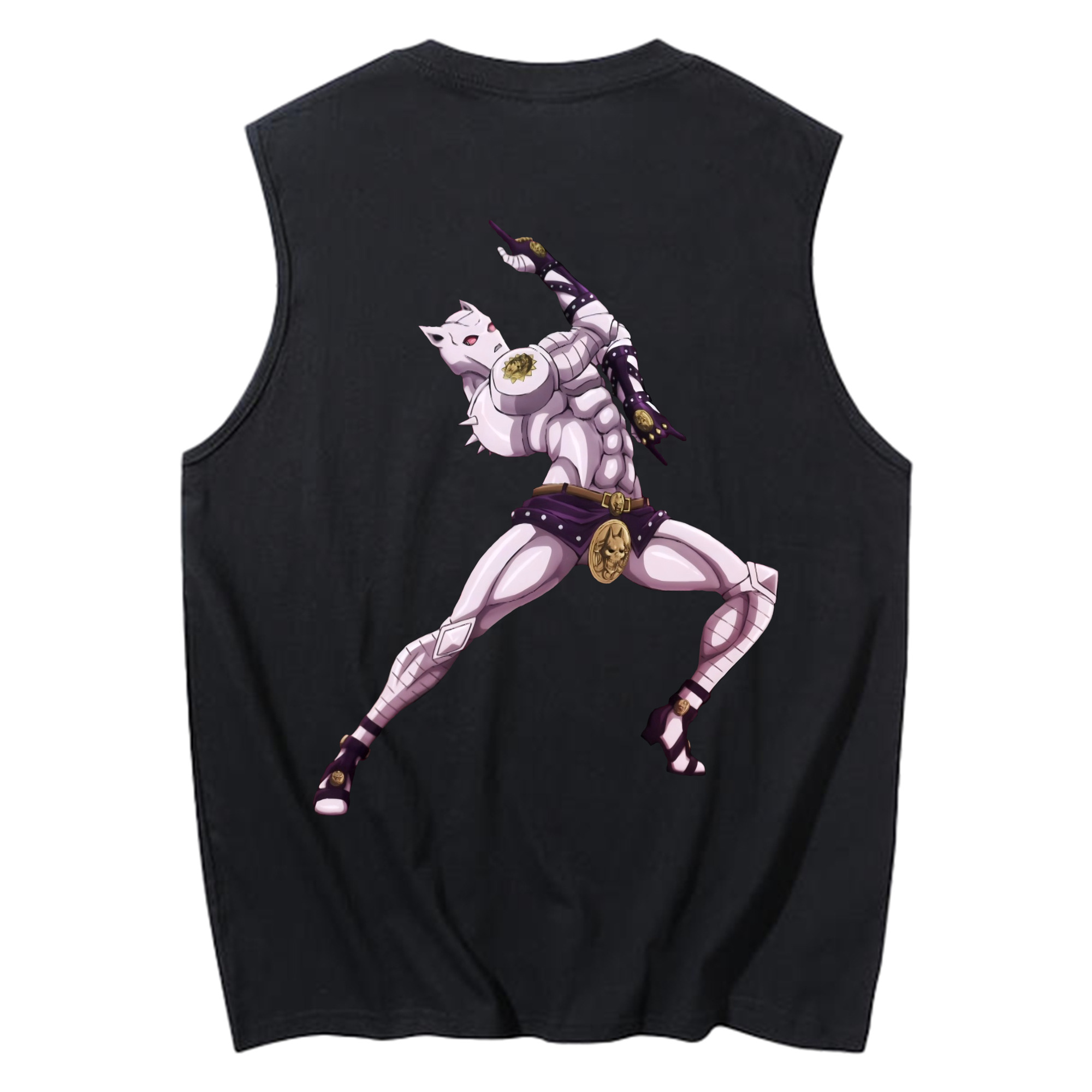 （画像用） ジョジョの奇妙な冒険 きら よしかげ JoJo's Bizarre Adventure Kira Yoshikage コットン100％タンクトップ（背面プリント）